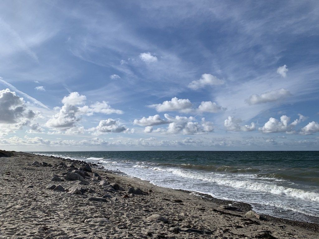 Blick auf den Strand auf Fehmarn