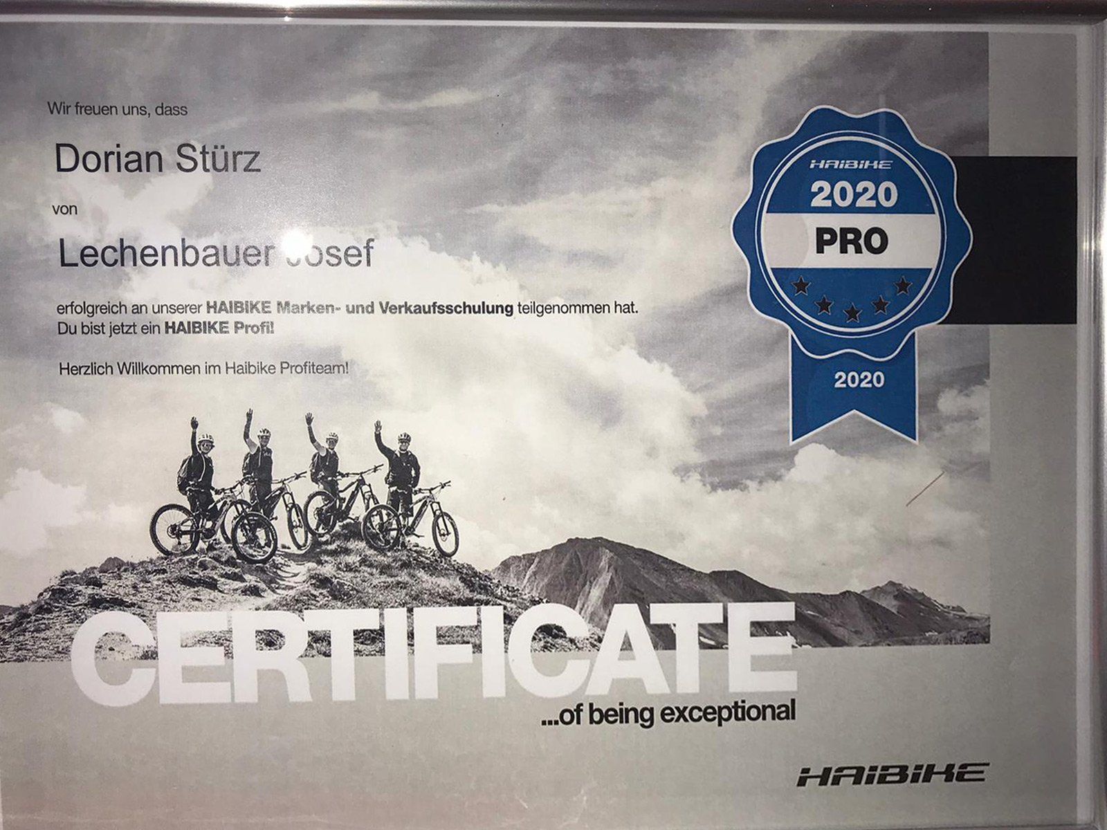 Zertifikat E-Bike