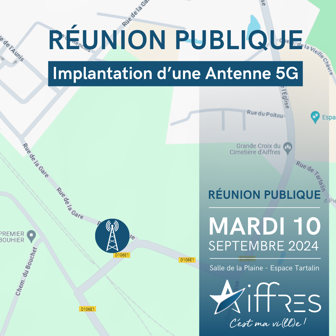 Réunion Publique - implantation d'une Antenne 5G  Réunion Publique - implantation d'une Antenne 5G