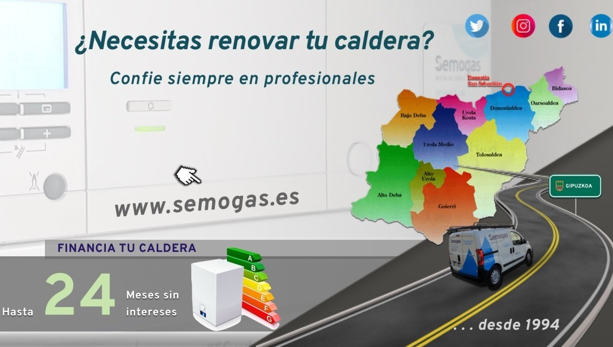 ¿Necesitas renovar tu caldera en Gipuzkoa? Semogas.es