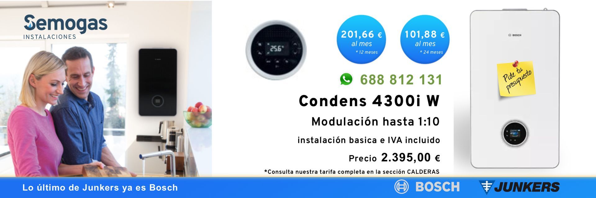 Calderas Junkers en Bergara