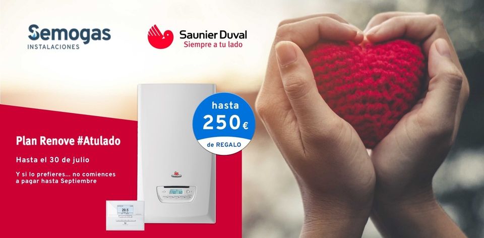 Hasta 250 € de regalo para renovar tu caldera Plan Renove Saunier Duval - Semogas.es