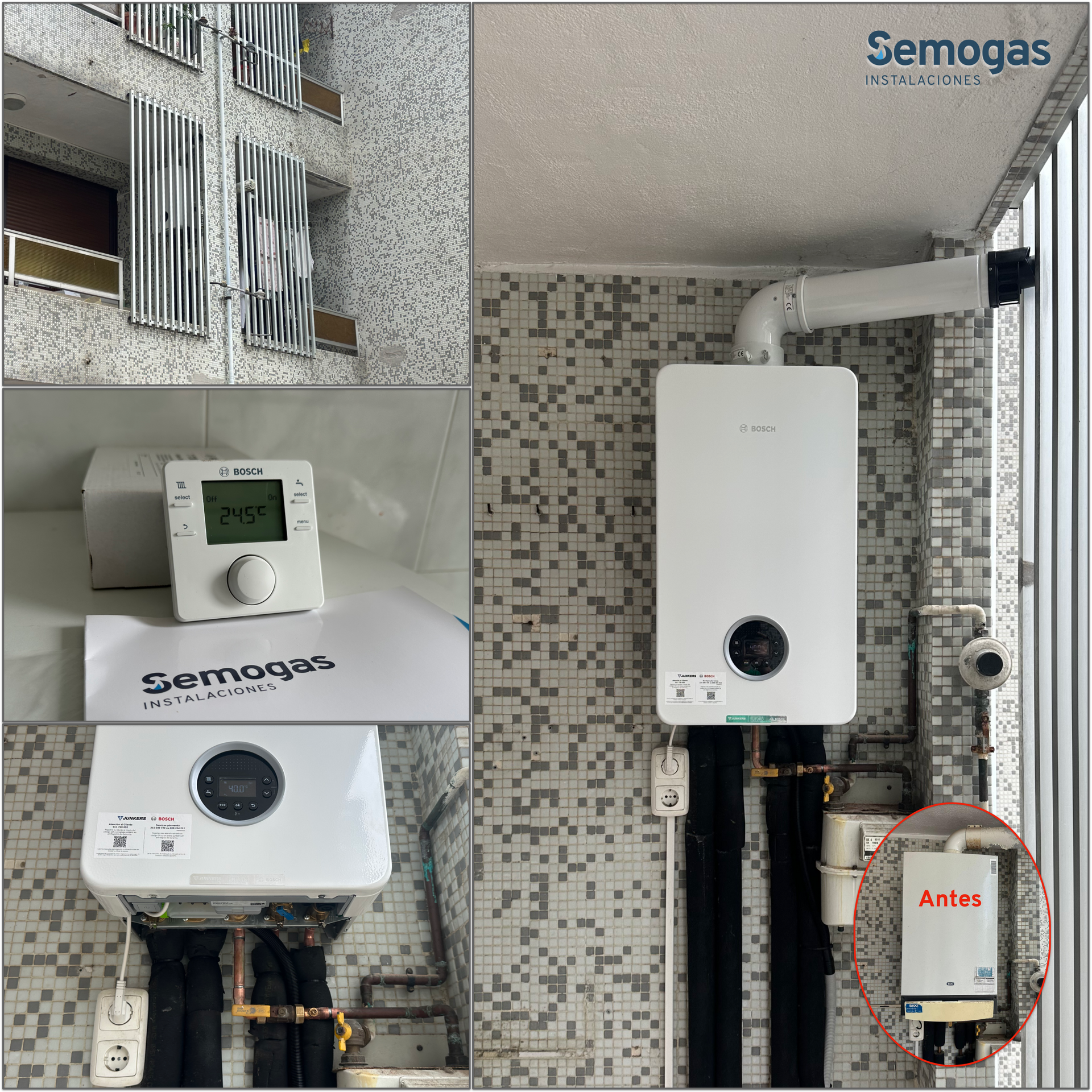 Caldera Junkers Bosch Condens 4300i W 24/25 en Donostia - Semogas.es