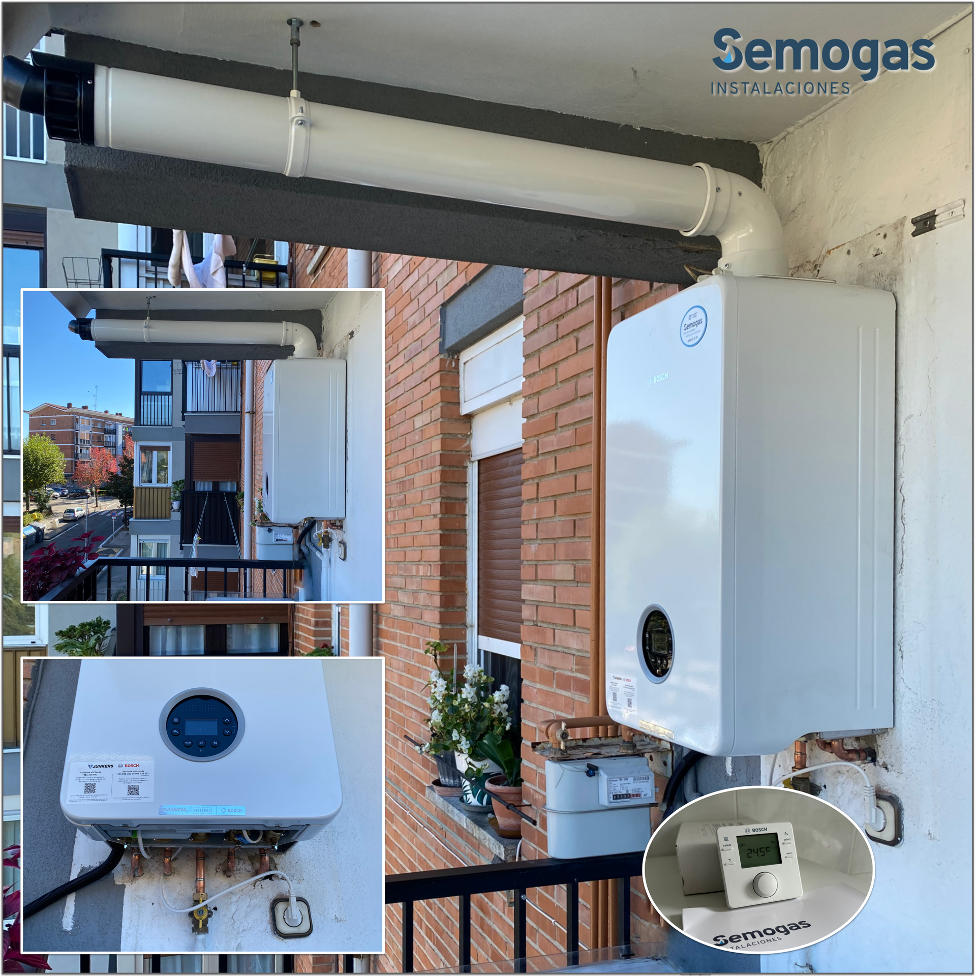 Caldera Junkers Bosch Condens 4300i W 24/25 en Donostia - Semogas.es