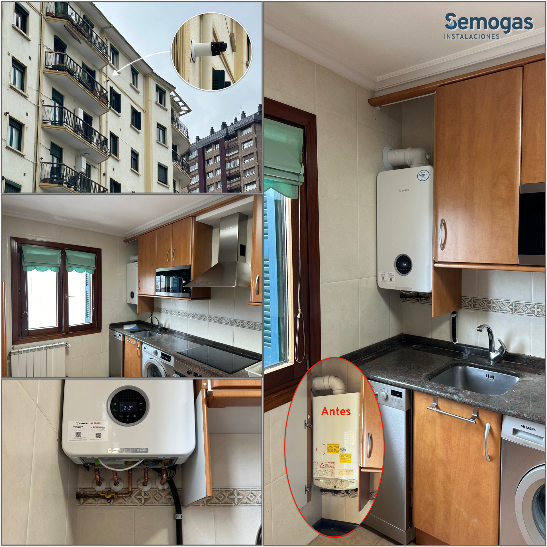 Caldera Junkers Bosch Condens 4300i W 24/25 en Errenteria - Semogas.es