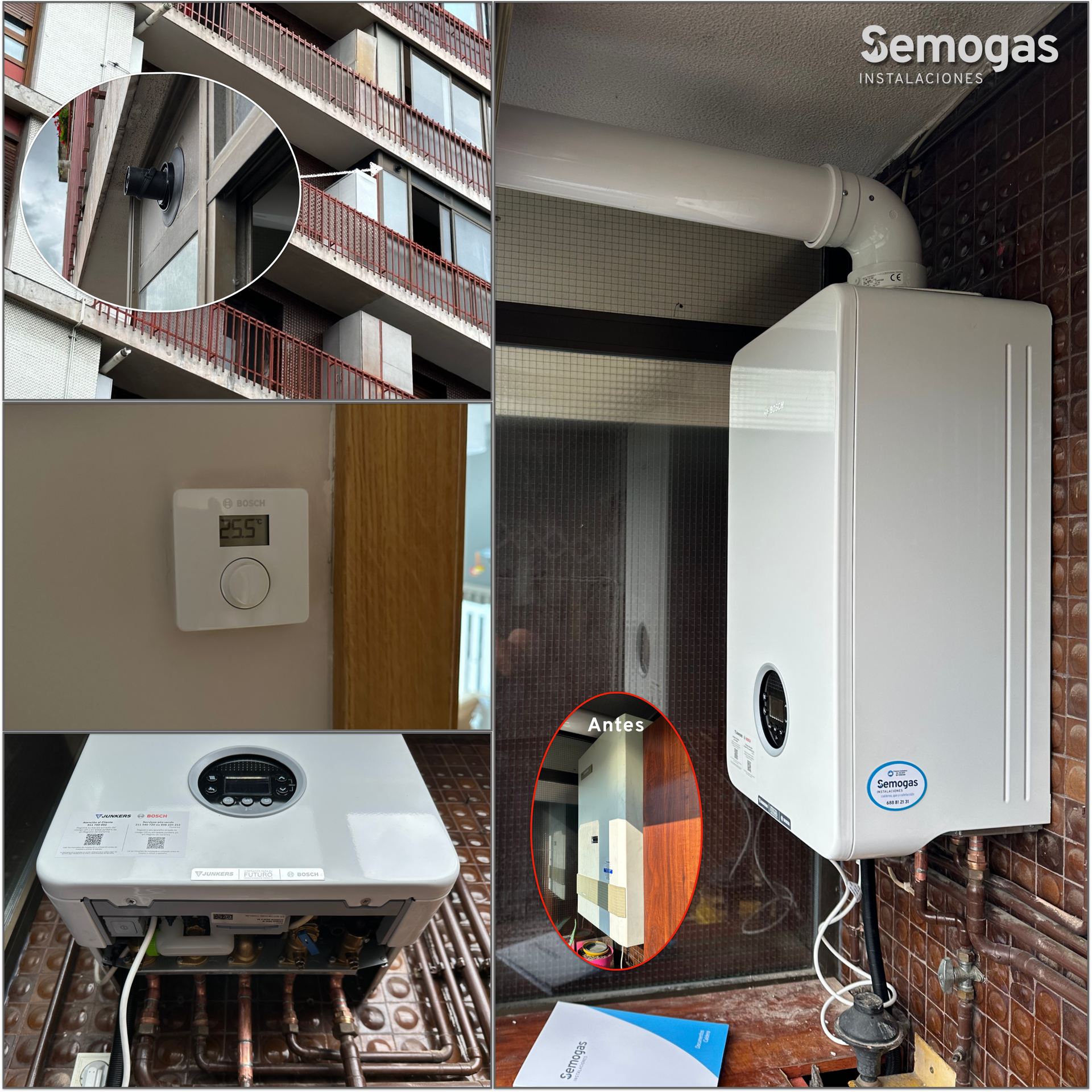 Caldera Junkers Bosch Condens 4300i W 24/25 en Irún - Semogas.es