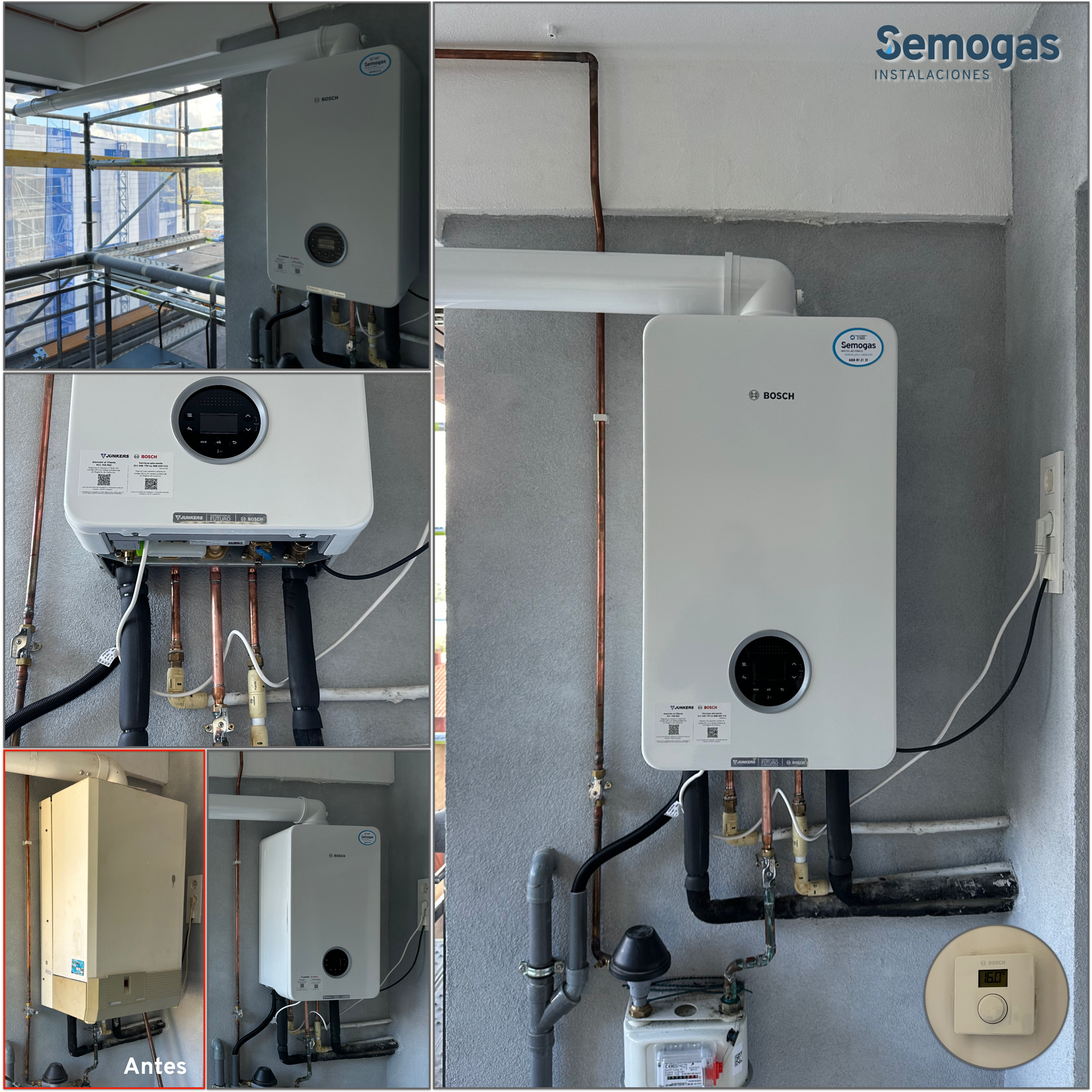Caldera Junkers Bosch Condens 4300i W 24/25 en Hernani - Semogas.es