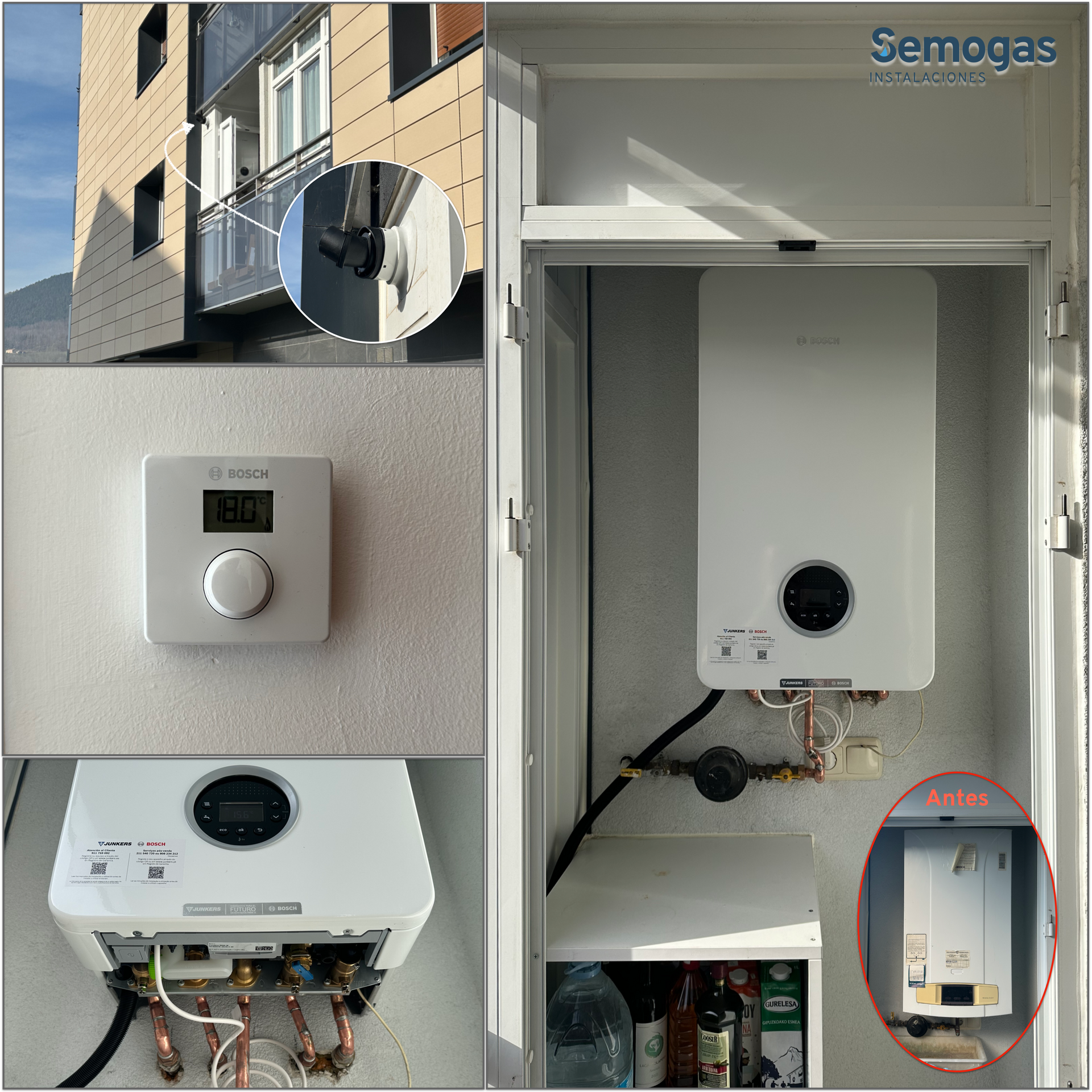 Caldera Junkers Bosch Condens 4300i W 24/25 en Andoain - Semogas.es