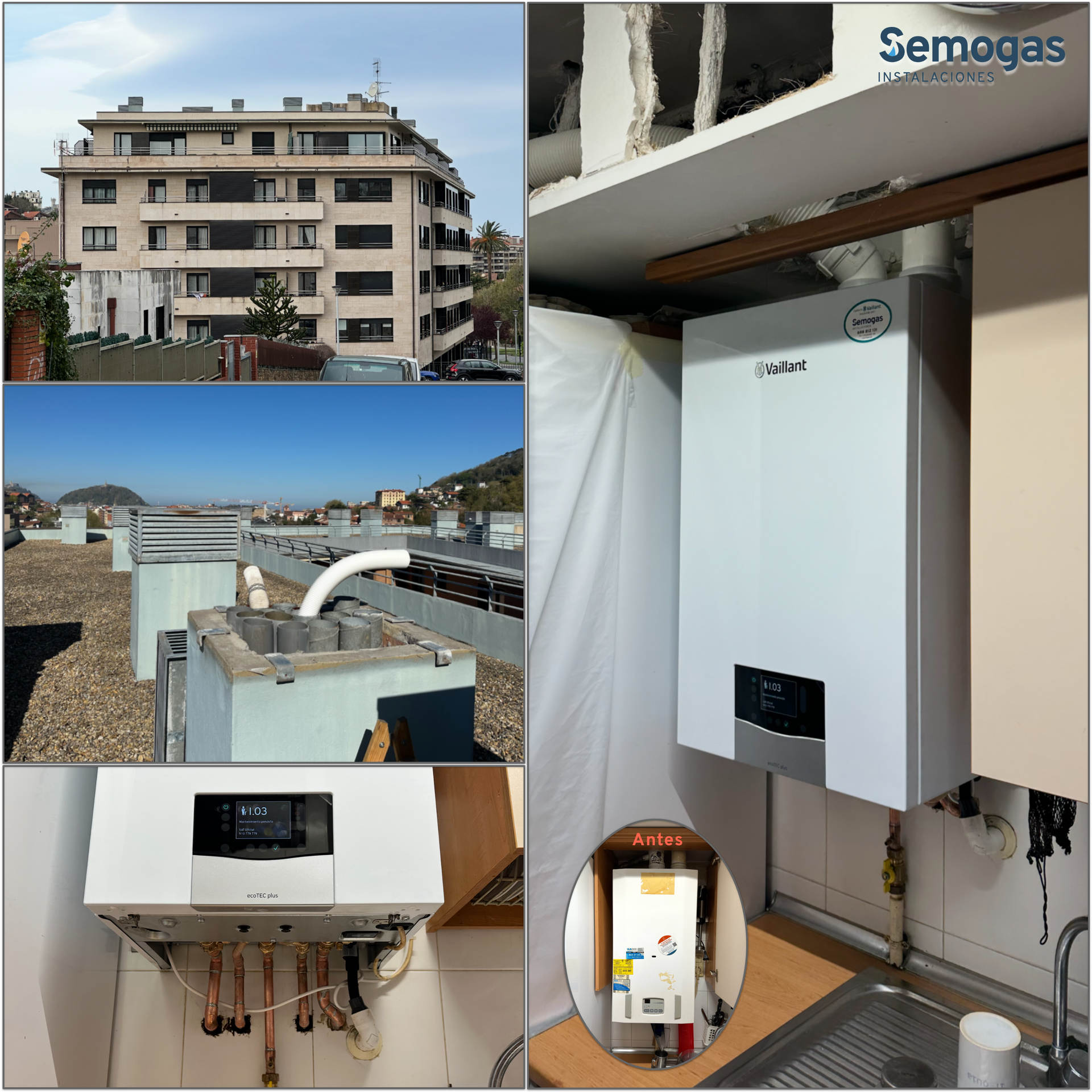 Caldera Vaillant ecoTEC Plus VMW 26CS en San Sebastián - semogas.es