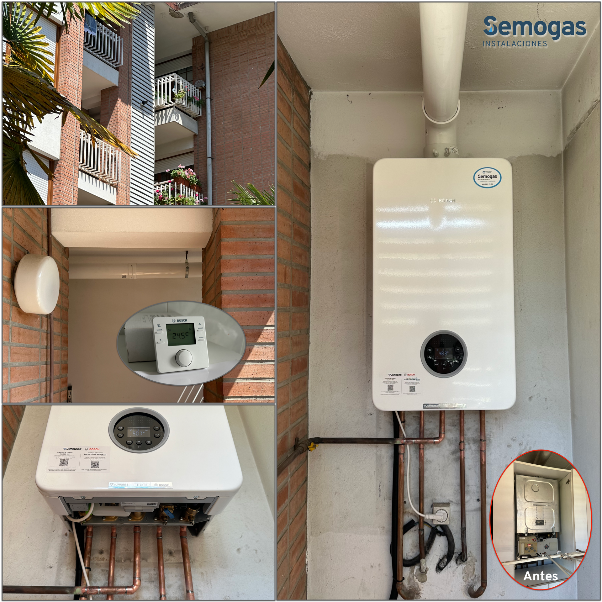 Caldera Junkers Bosch Condens 4300i W 24/30 en Villabona - Semogas.es