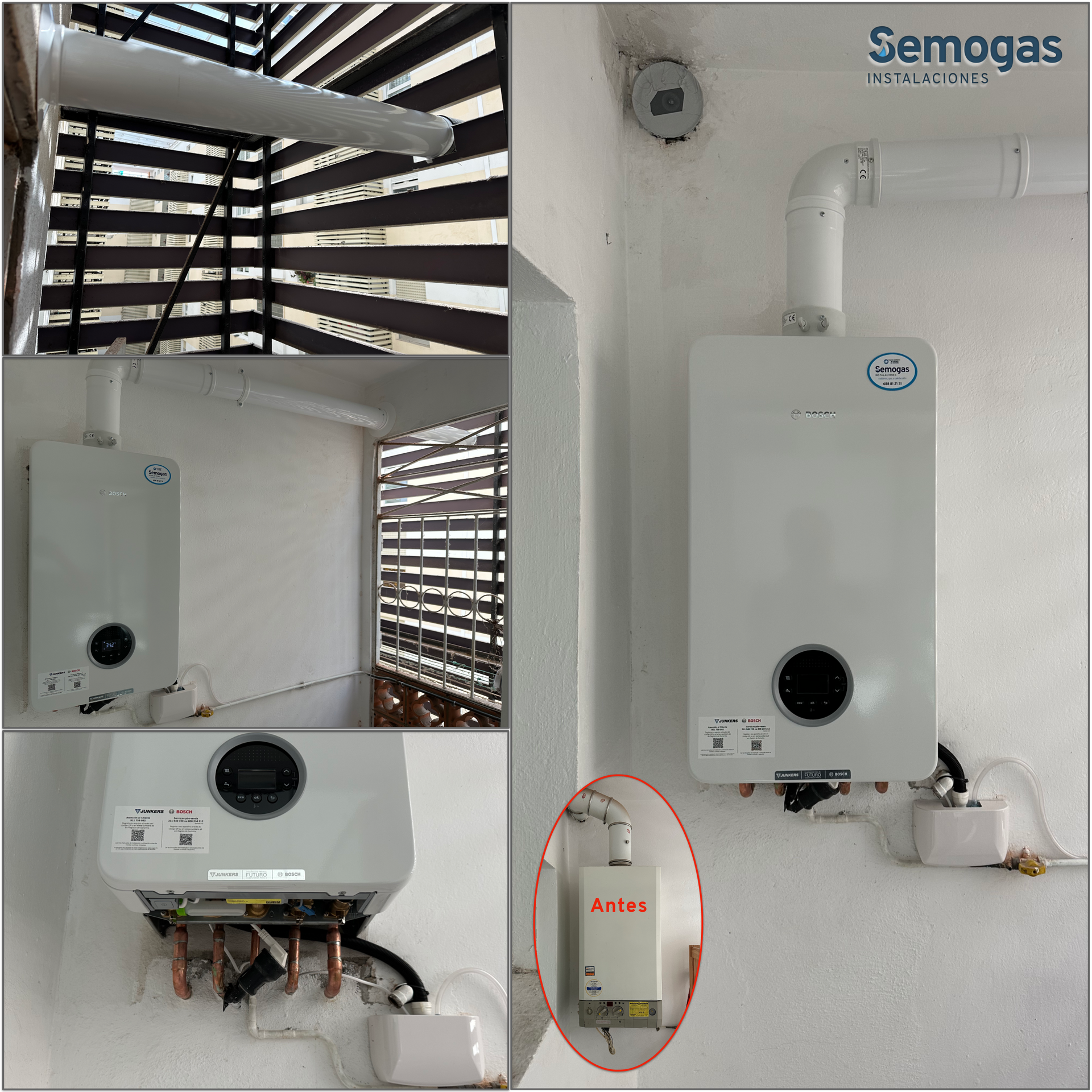 Caldera Junkers Bosch Condens 4300i W 24/25 en Intxaurrondo - Semogas.es