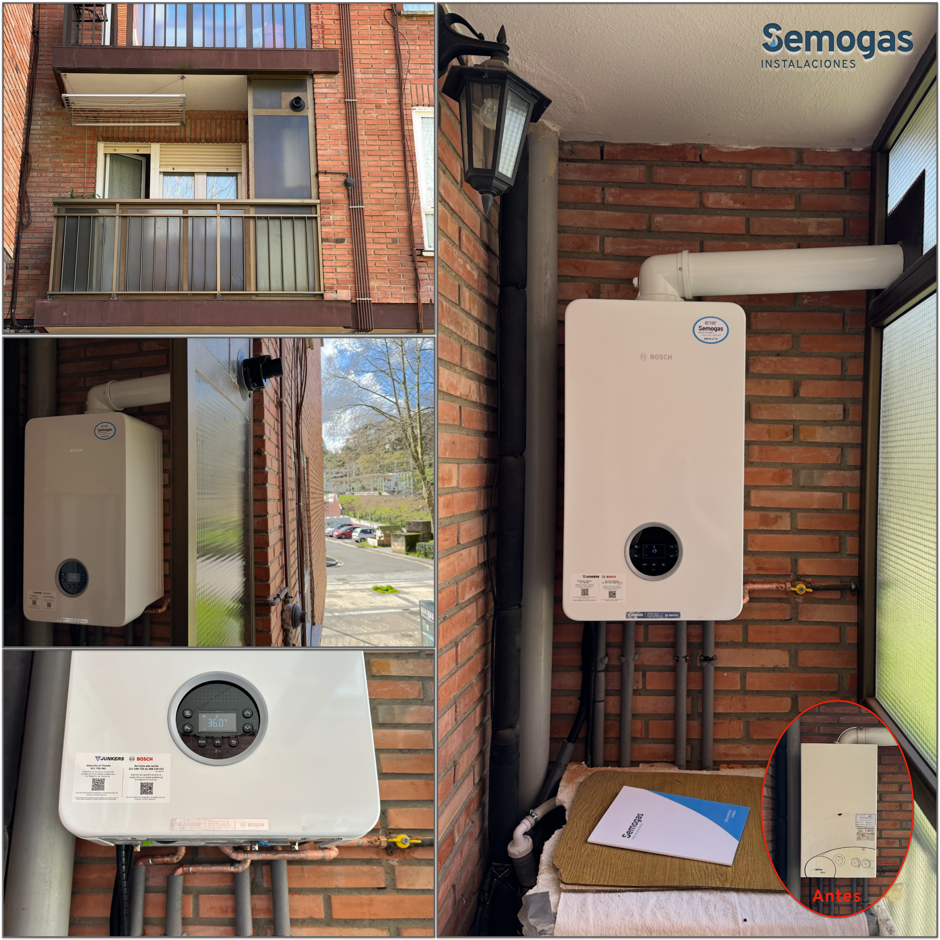 Caldera Junkers Bosch Condens 4300i W 24/25 en Hernani - Semogas.es