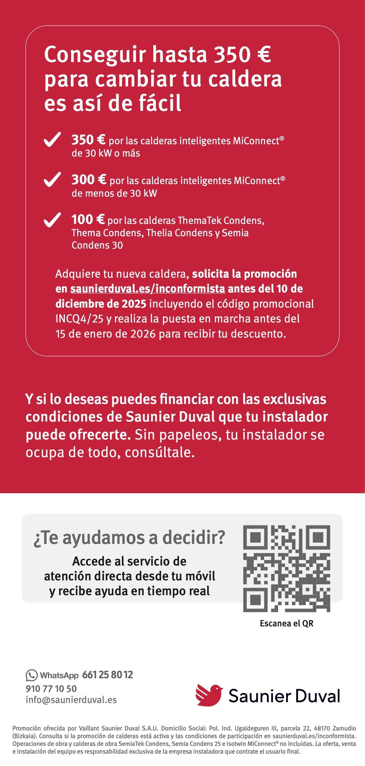 Renove 350 € Saunier Duval Semogas