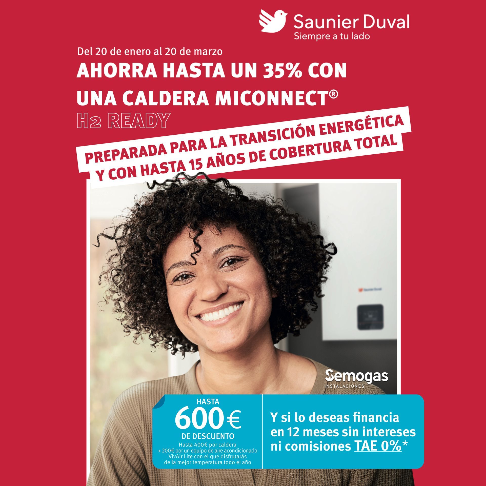 Hasta 250 € de regalo para renovar tu caldera Saunier Duval en Gipuzkoa - semogas Renove #inconformista 2023 de Saunier Duval - Semogas.es