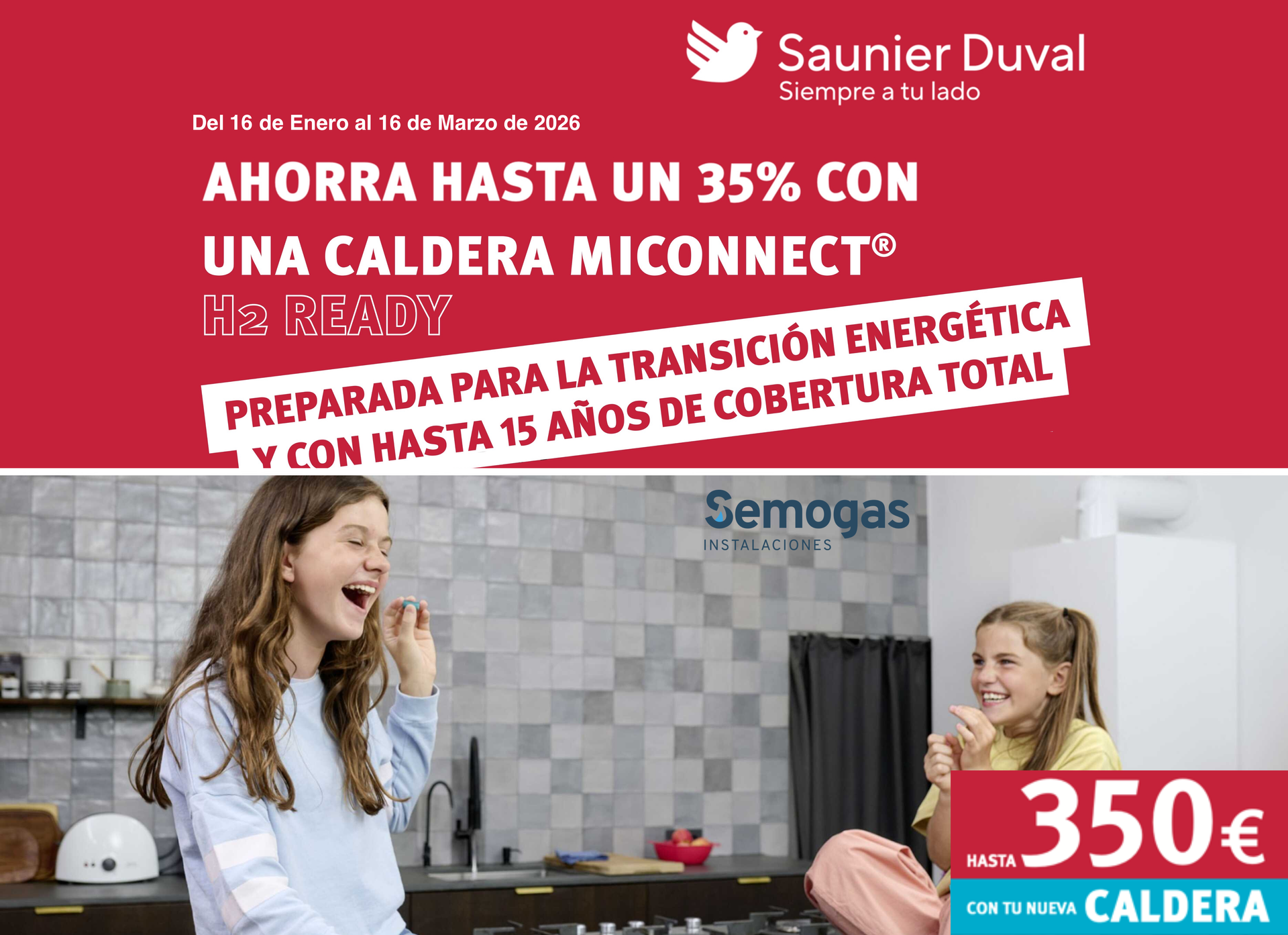 Hasta 250 € de regalo para renovar tu caldera Saunier Duval en Gipuzkoa - semogas Renove #inconformista 2023 de Saunier Duval - Semogas.es