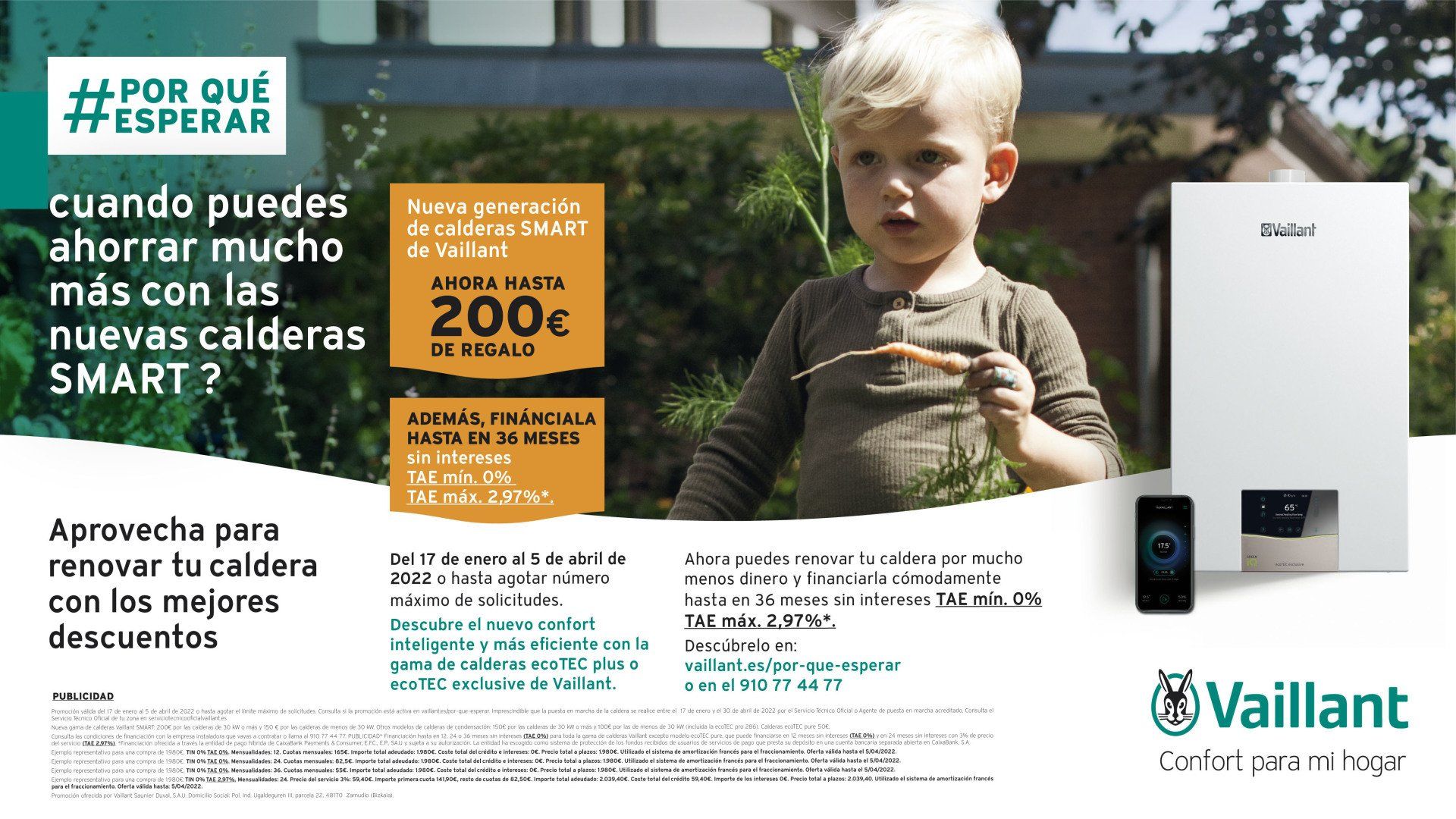 Hasta 200 € de regalo para renovar tu caldera Vaillant 2021 Plan Renove 2022 Vaillant - Semogas.es