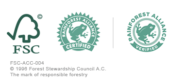 Logos de la certificación de la reforestación. Logos de la certificación de la reforestación.