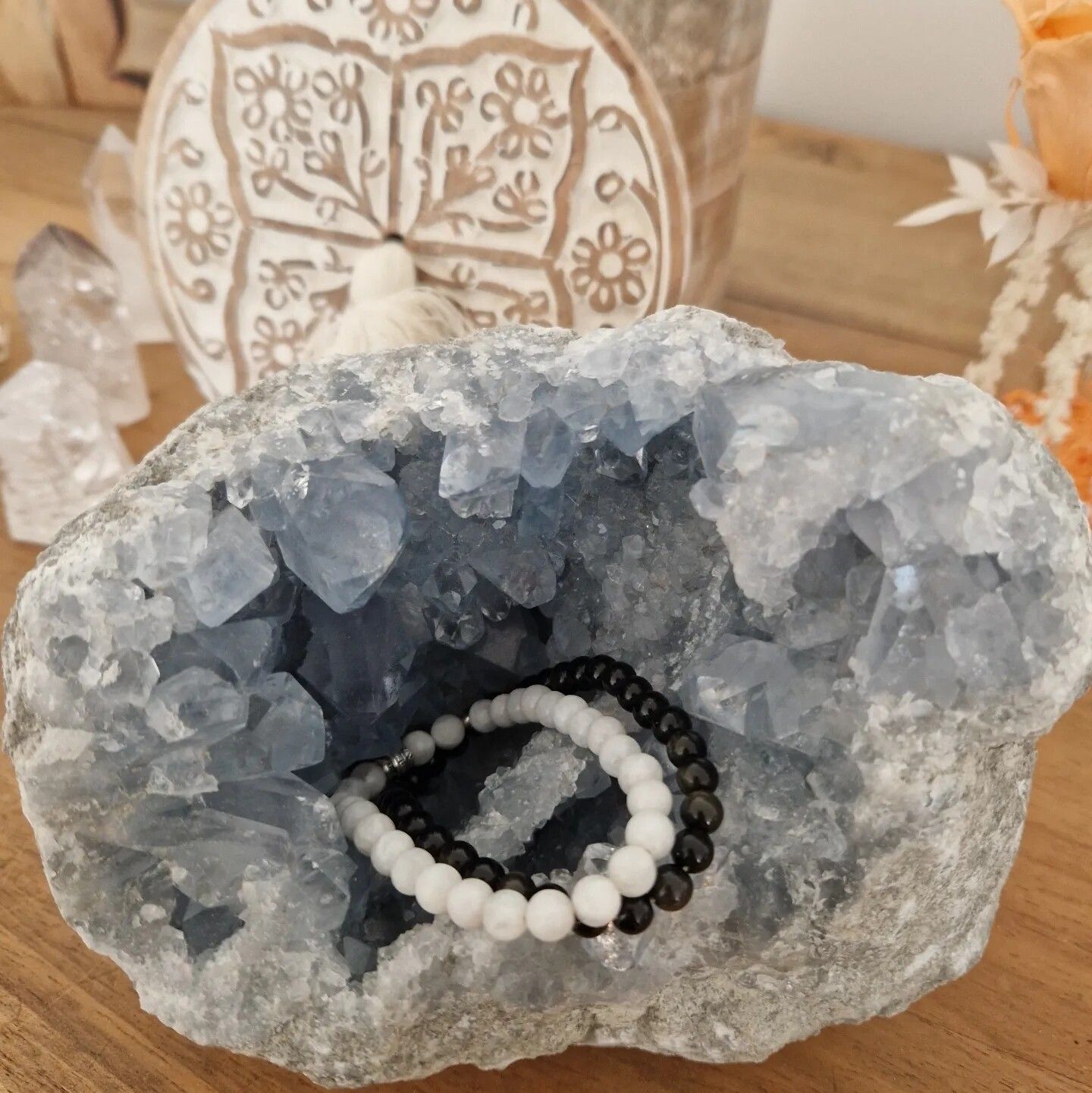 Géode purificatrice : bracelets énergétiques harmonieux