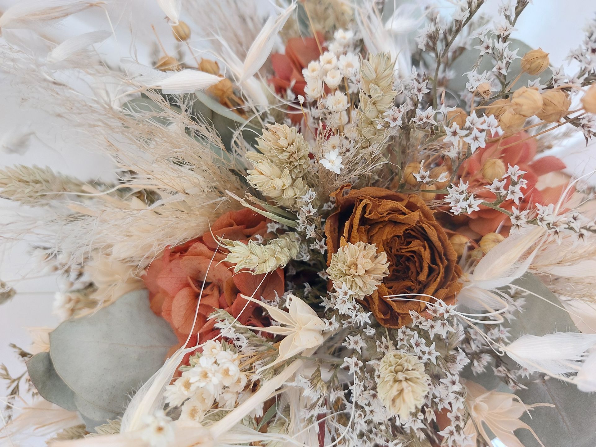 bouquet de mariee terracotta, influence naturelle