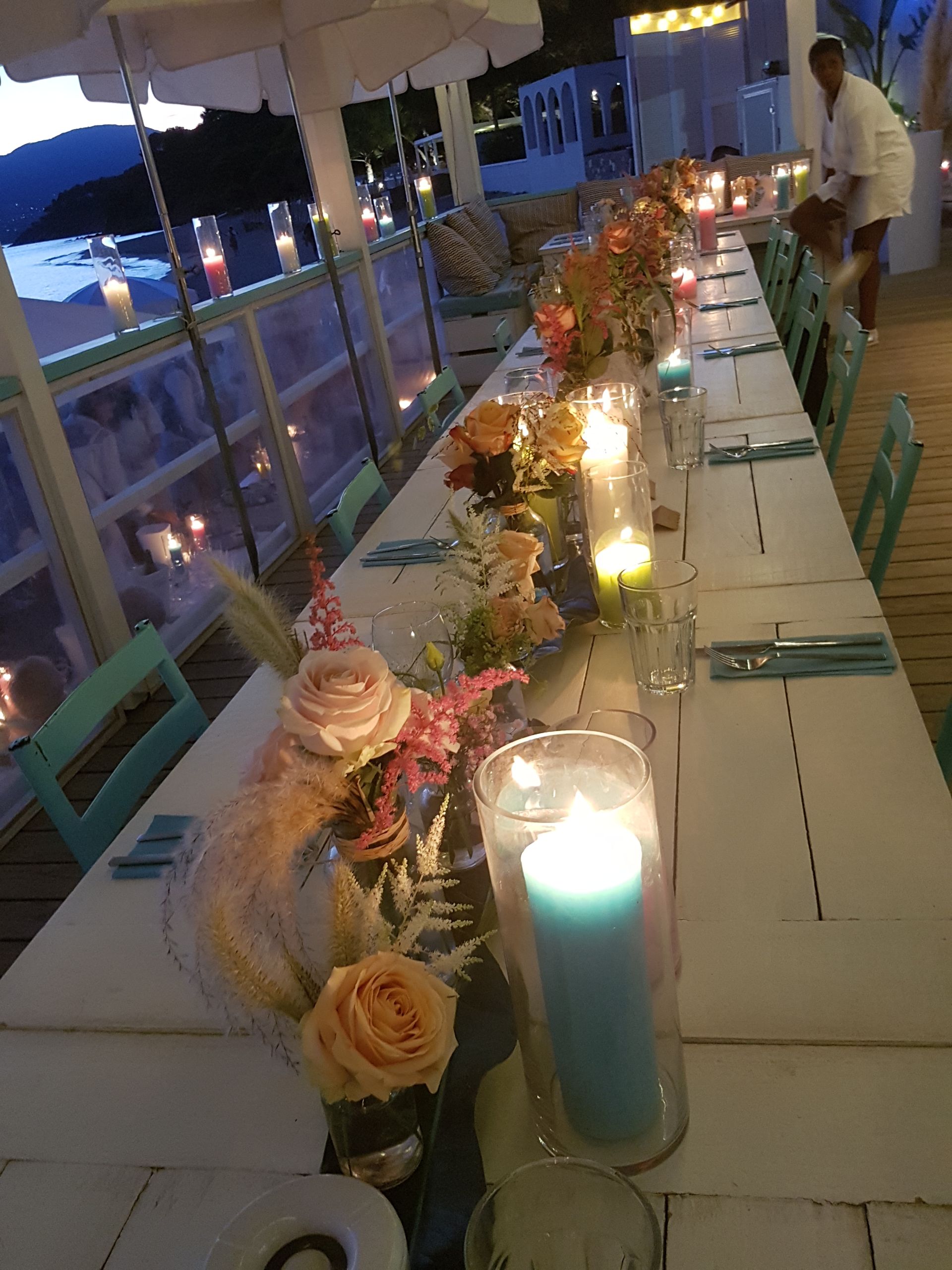 centre de table  de mariage bohême