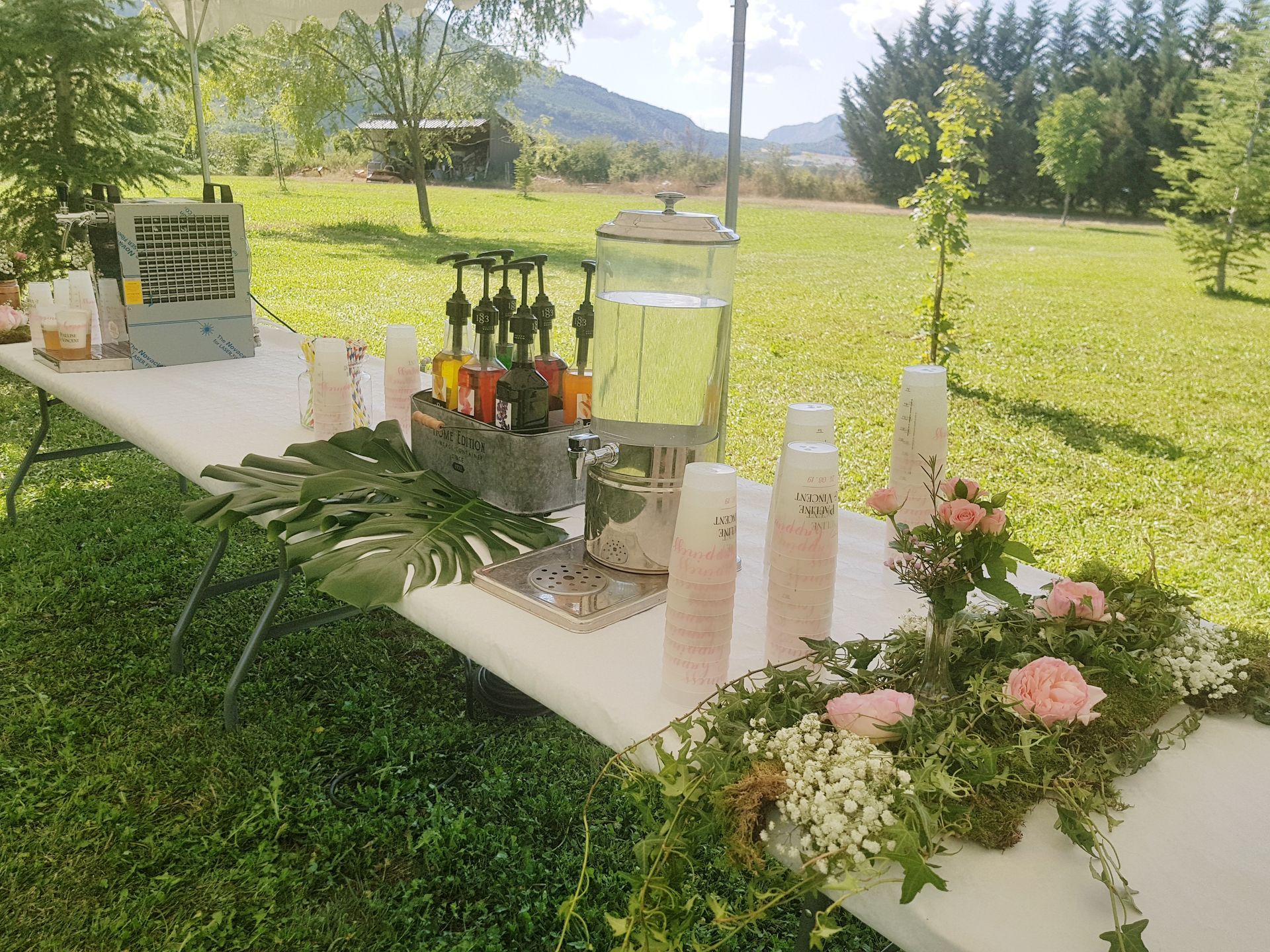 décoration de buffet de mariage champêtre