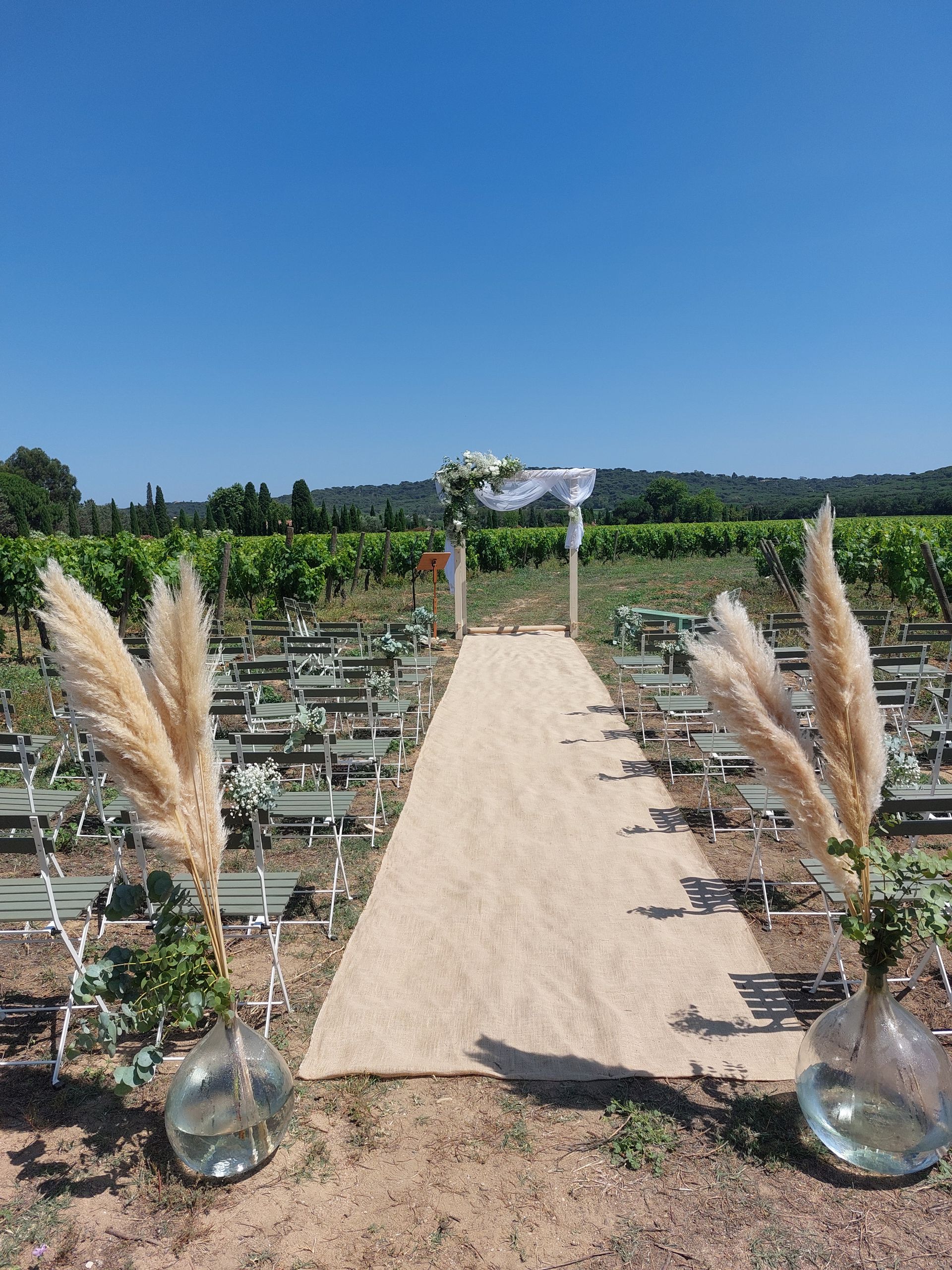 décoration de cérémonie laïque dame jeanne pampa
