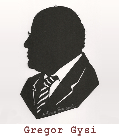 Gysi Papierschnitt Silhouette