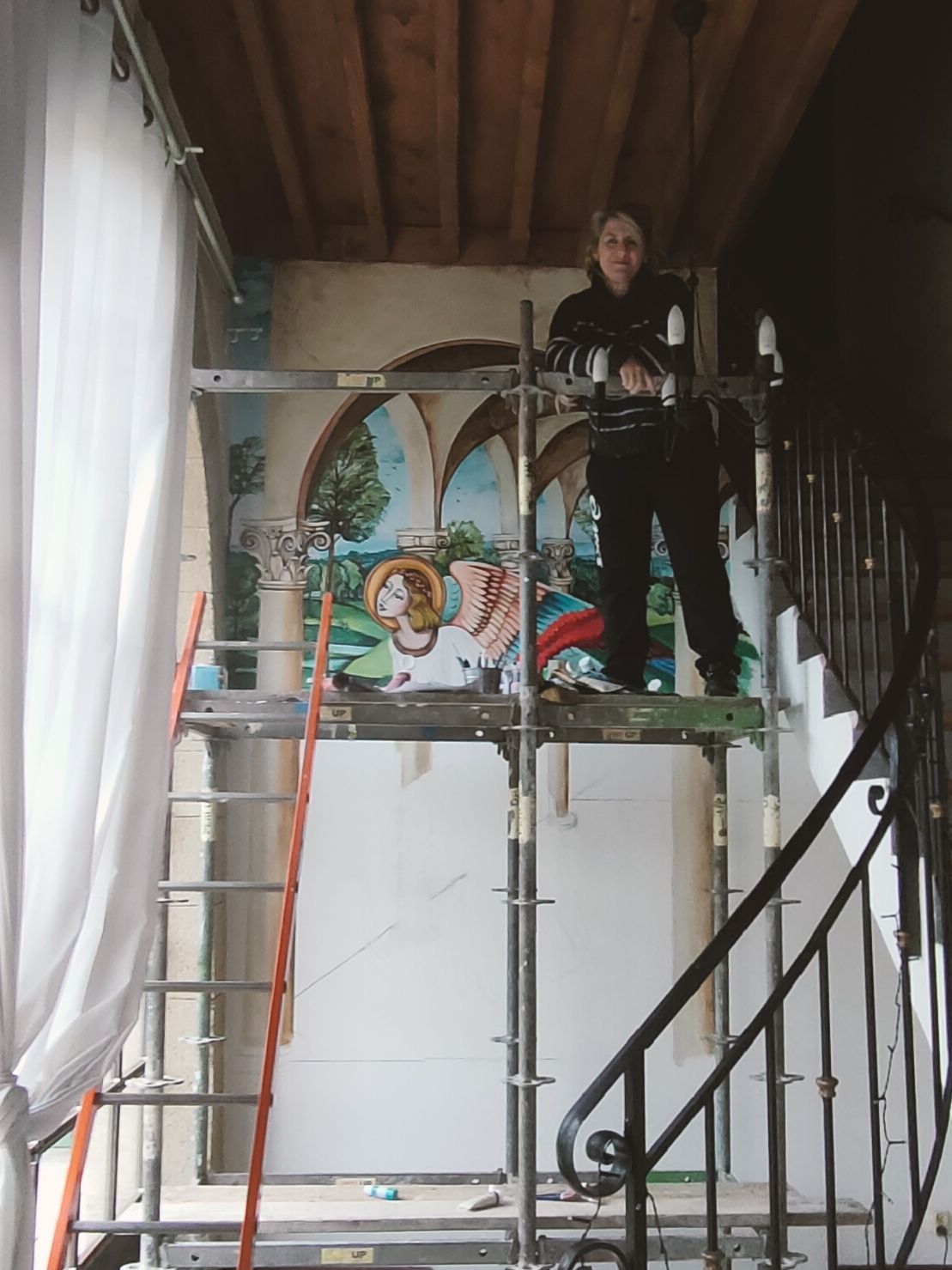 fresque murale , peinture murale , artiste fresquiste