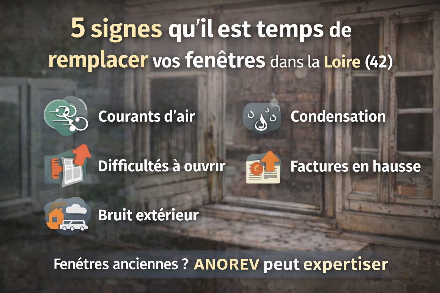 5 signe qu'il est temps de remplacer vos fenetres