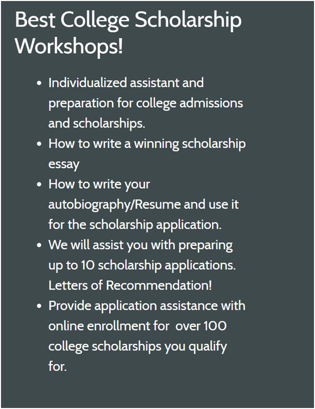 Best College Scholarship Workshops