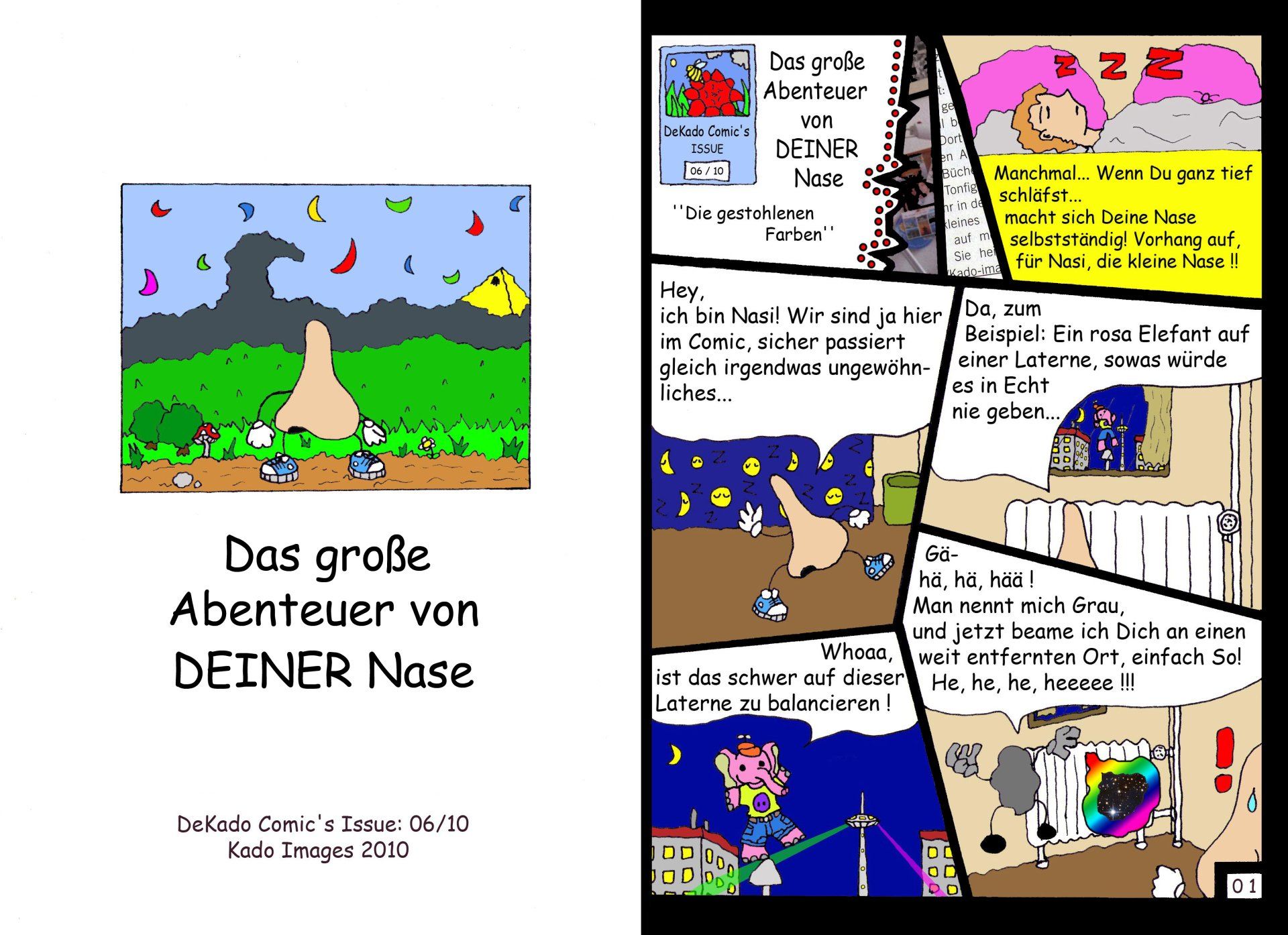 ''Nasen-Comic 2'' - Mit Bleistift & Fineliner gezeichnet, eingescannt und mit Photoshop digitalisiert