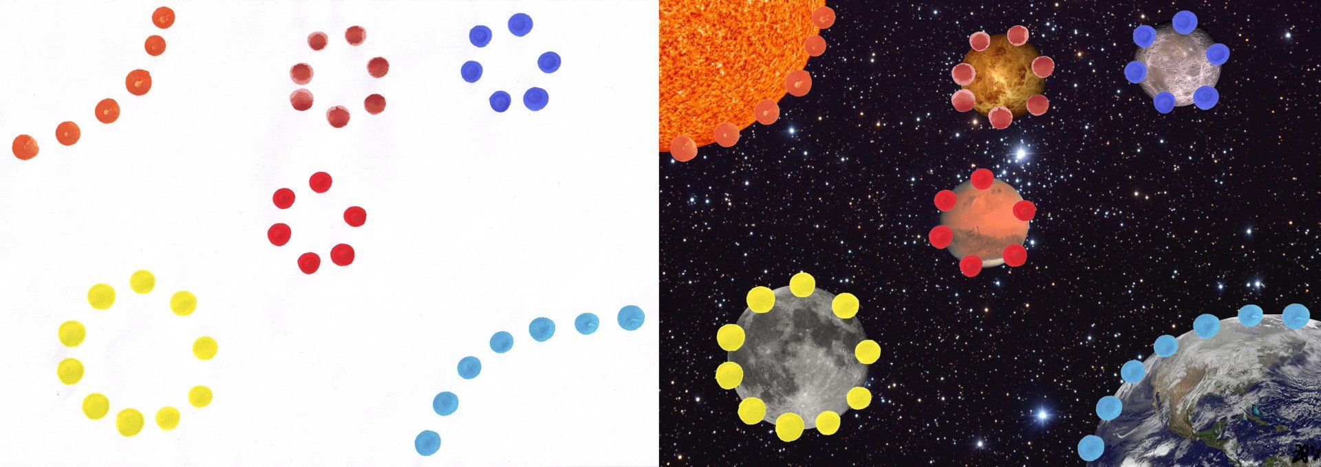 ''Weltall'' 2017 - Nasen-Stempel Bild