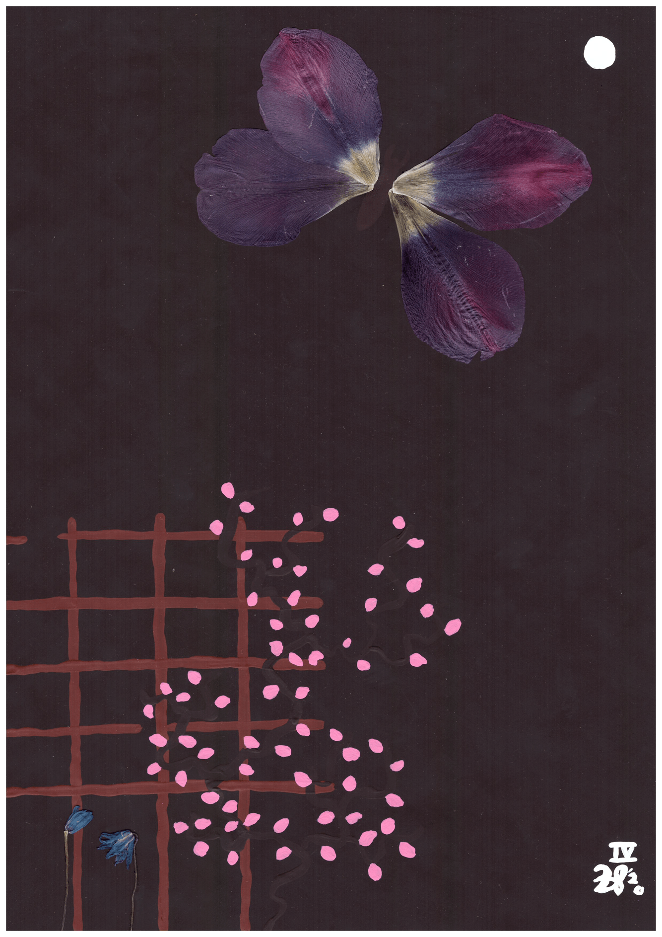 Für die Schwester kirschbaum bei nacht kado images acrylmalerei