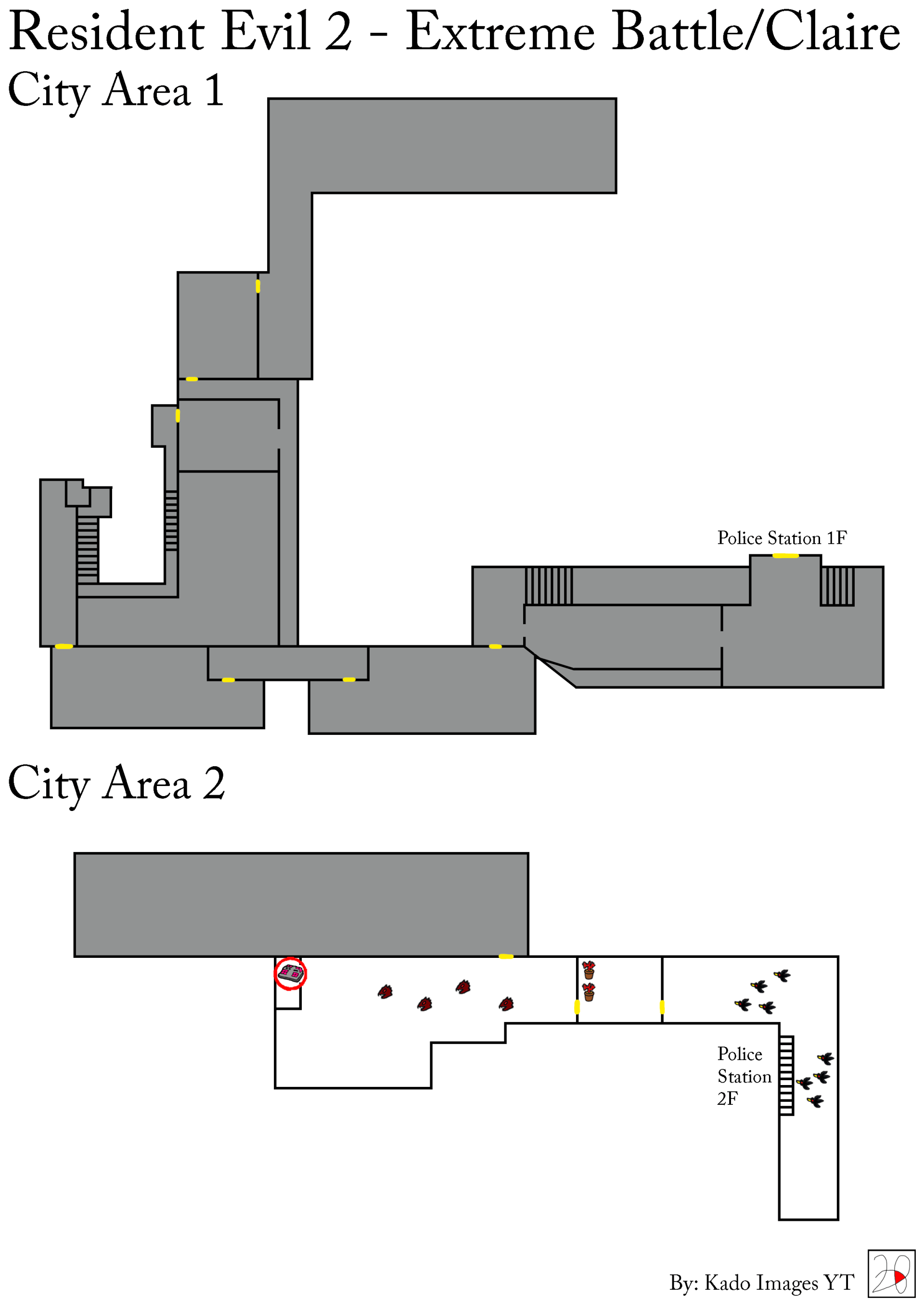 Resident Evil 2 - Extrem Battle - Claire - City Area maps kadoimages