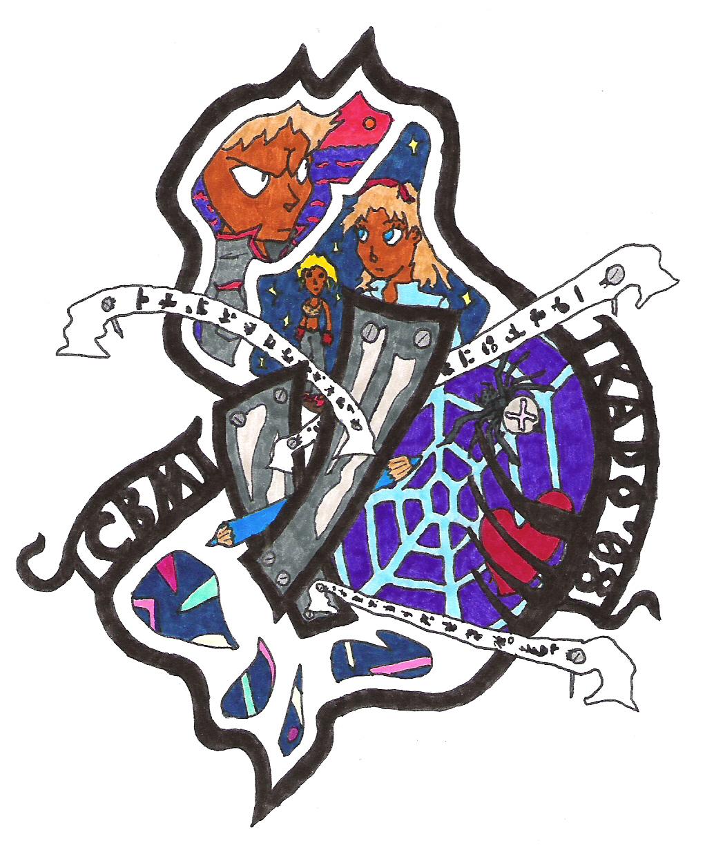 ''Emblem'' - Konzeptzeichnung aus einer frühen Version von ''Project Freakshow'' Fineliner-Zeichnung auf 80 g/m2 Papier