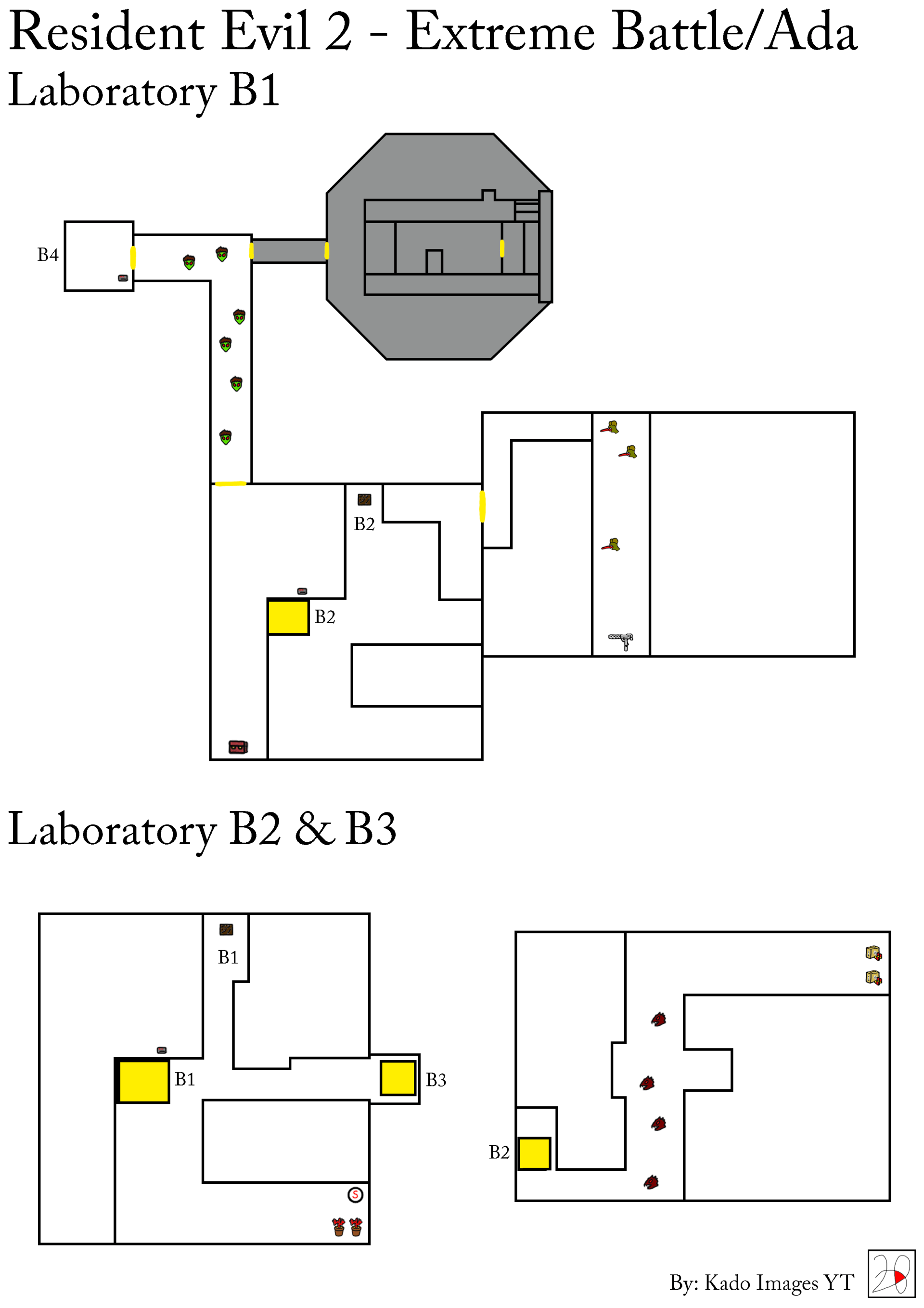 Resident Evil 2 - Extrem Battle - Ada - Laboratory B1, B2, B3 maps kadoimages
