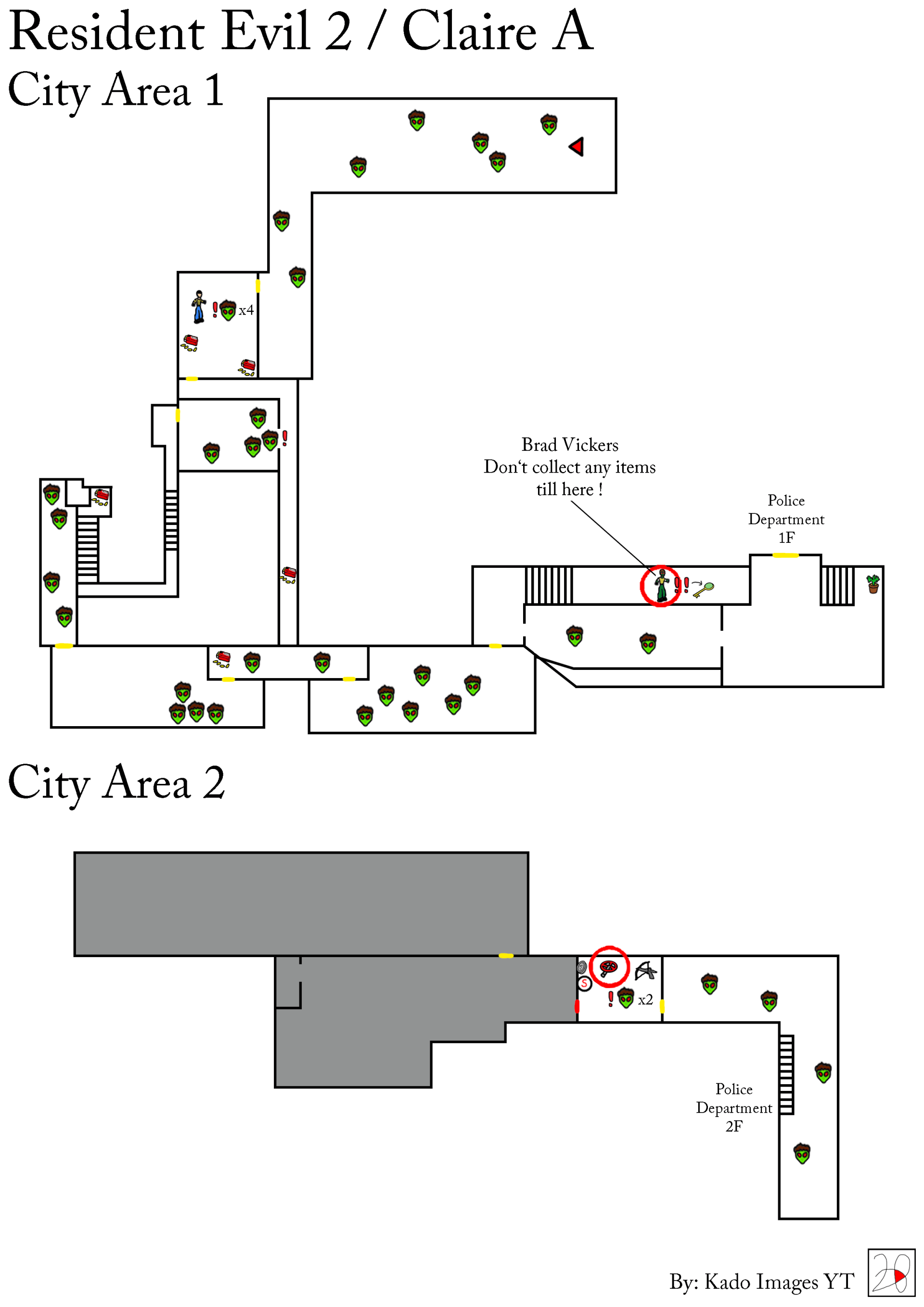 Resident Evil 2 - Claire A - Street Area maps kadoimages