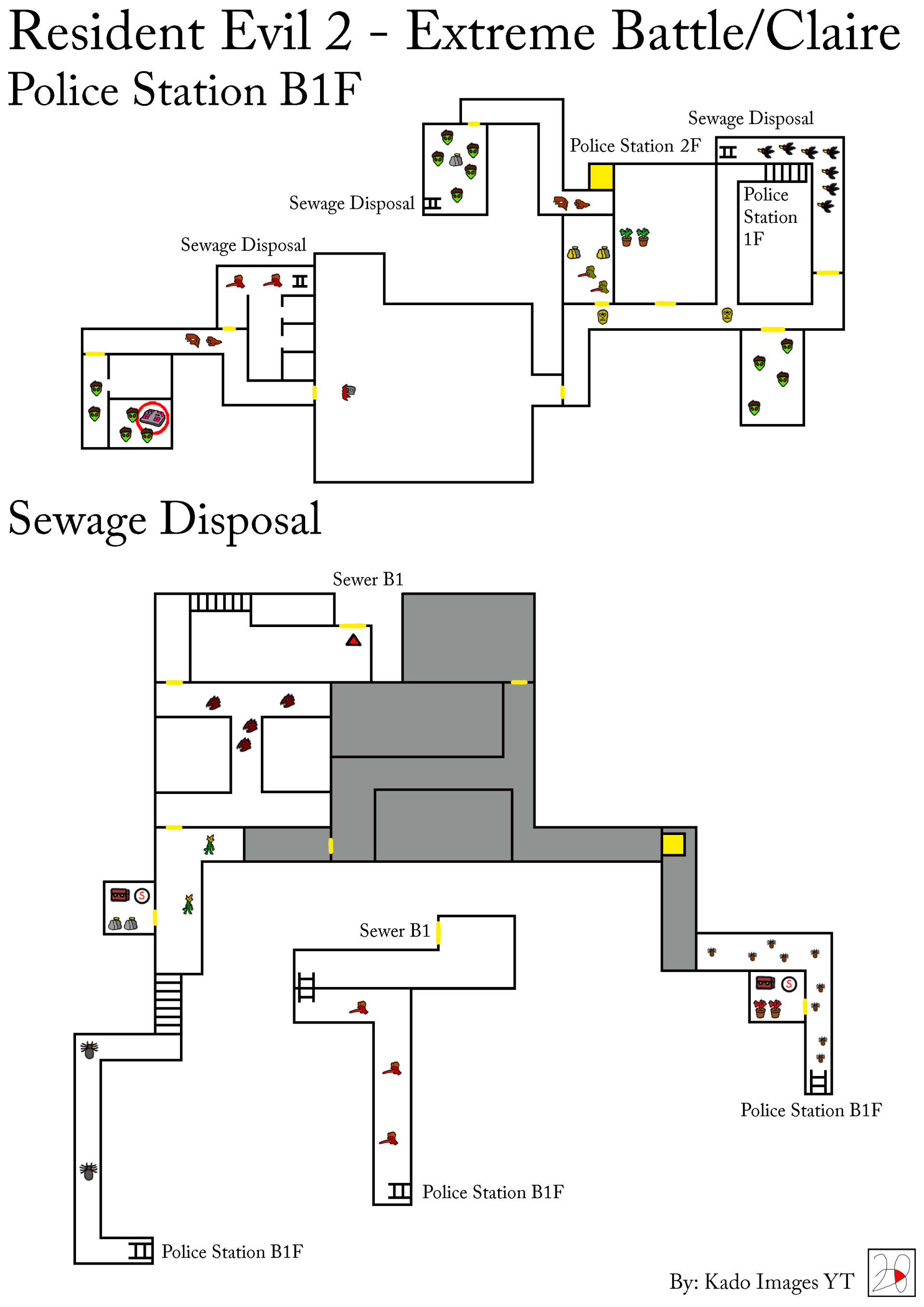 Resident Evil 2 - Extrem Battle - Leon - Police Department B1, Sewage Disposal maps kadoimages