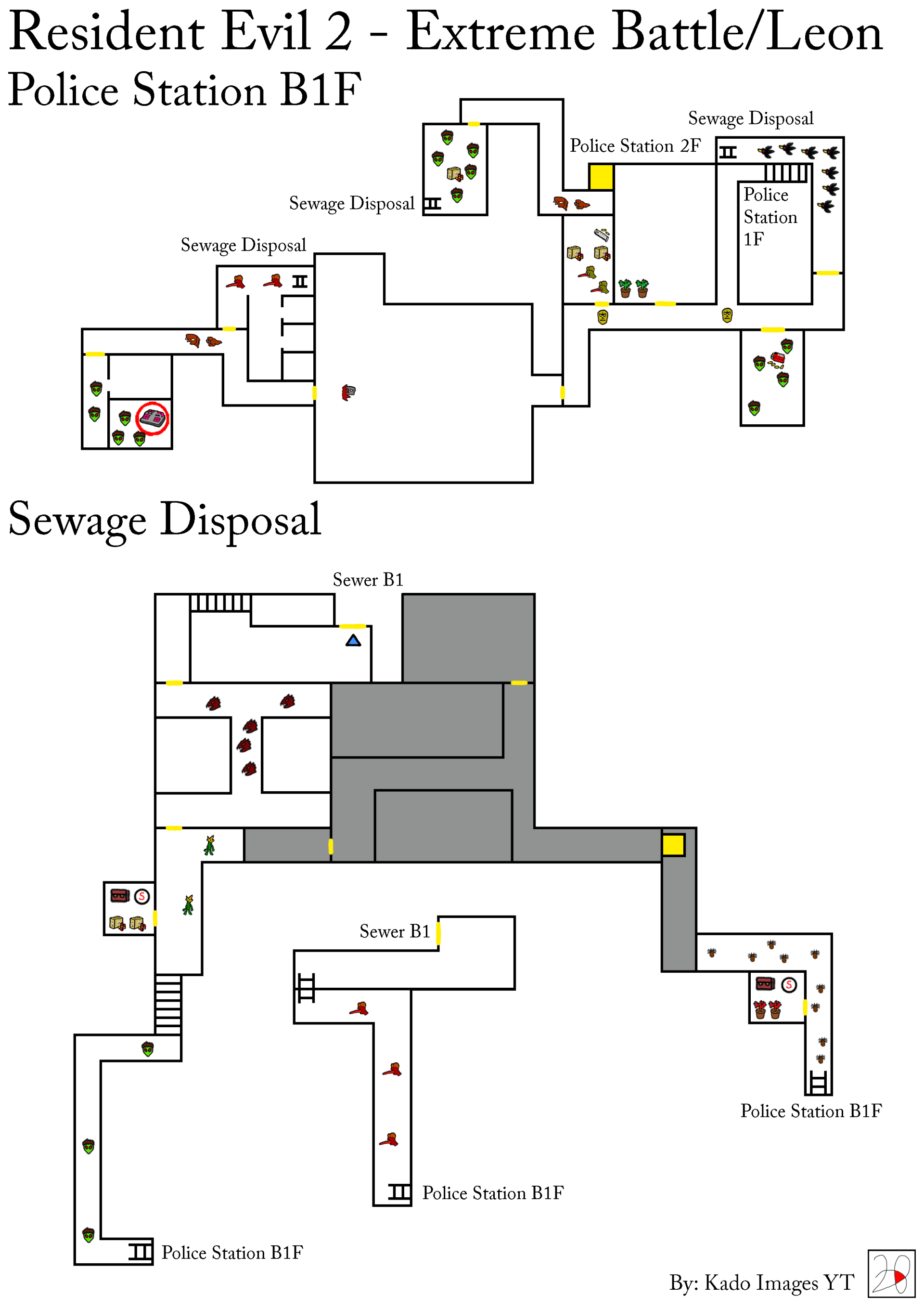 Resident Evil 2 - Extrem Battle - Leon - Police Department B1, Sewage Disposal maps kadoimages