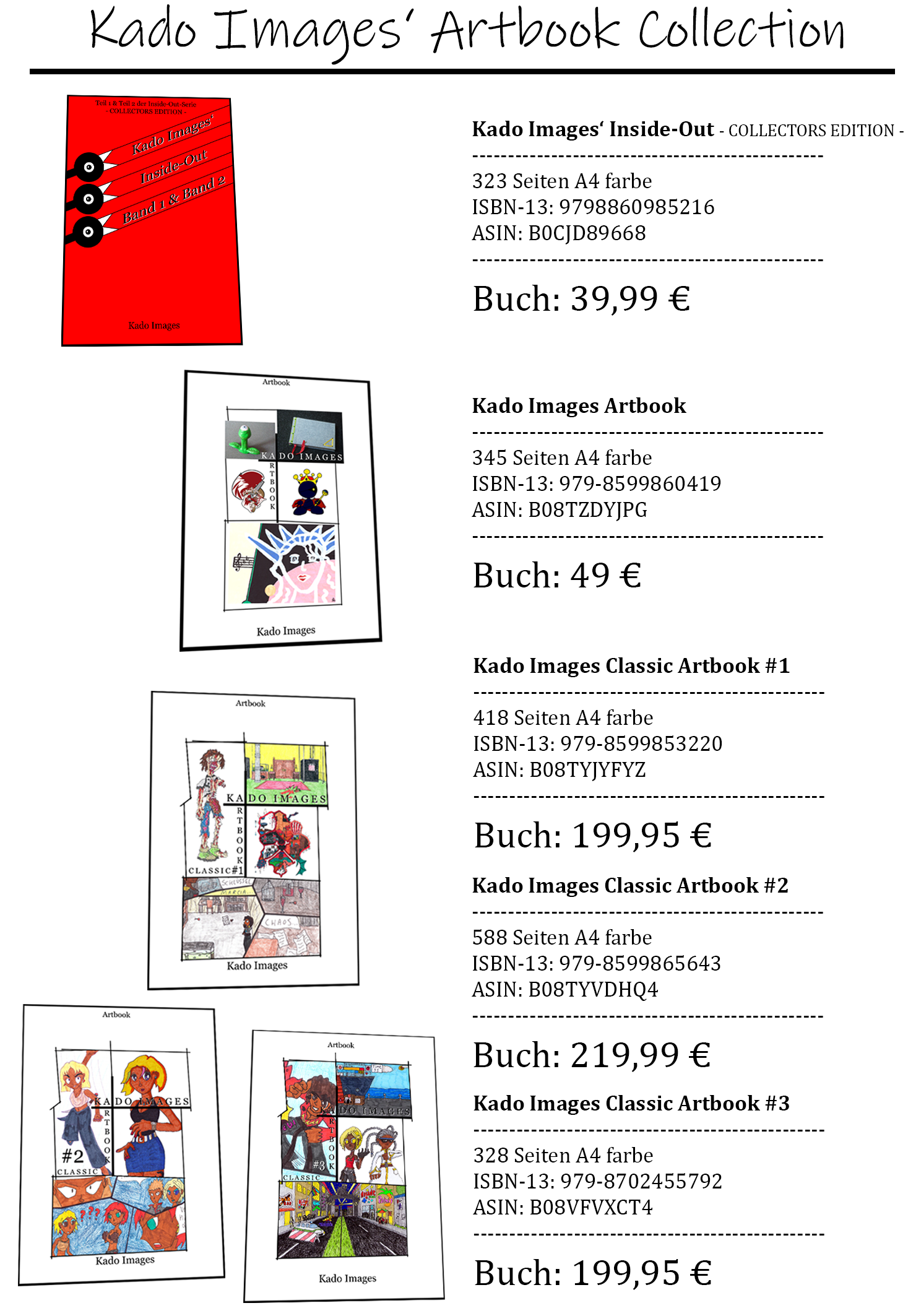 Spezial-Sammlereditionen für Interessierte kado images bücher werbung bestellen kaufen