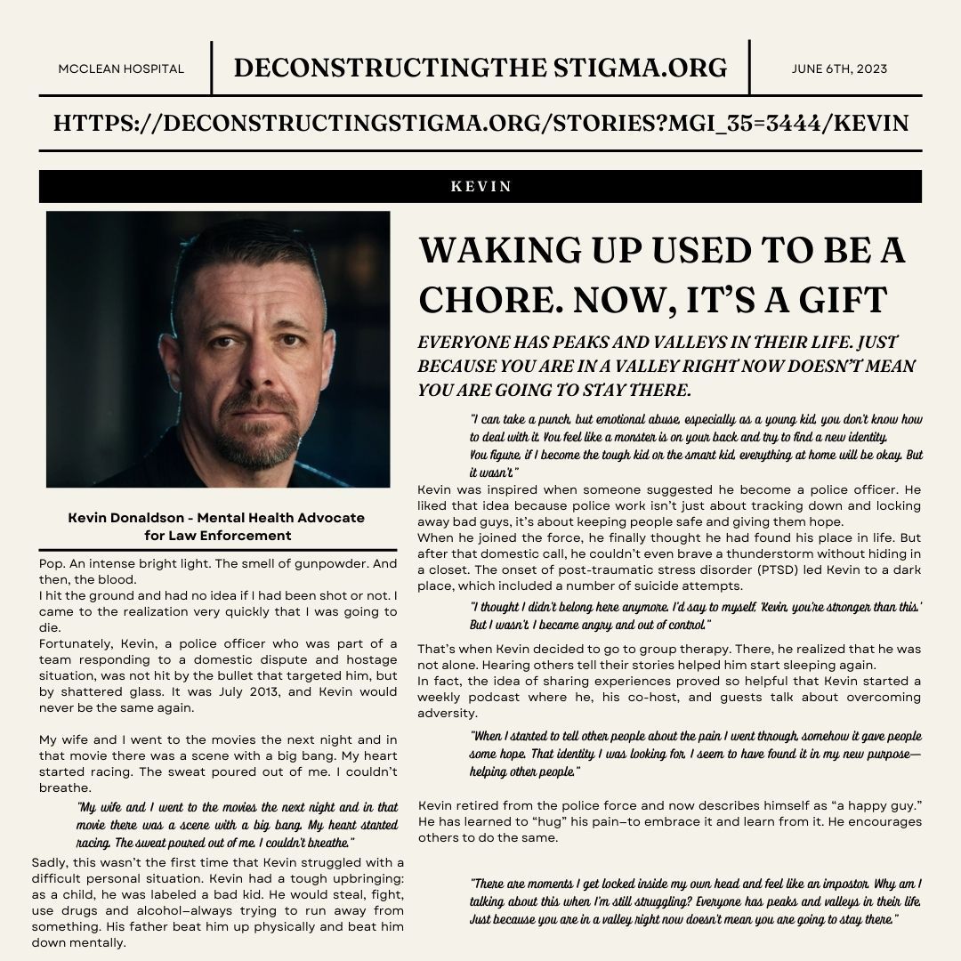 Kevin Donaldson McClean Hospital deconstructing the stigma