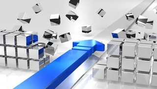 Blockaden lösen - den Durchbruch schaffen Blockaden Lösung - The blue arrow broke through the trouble.