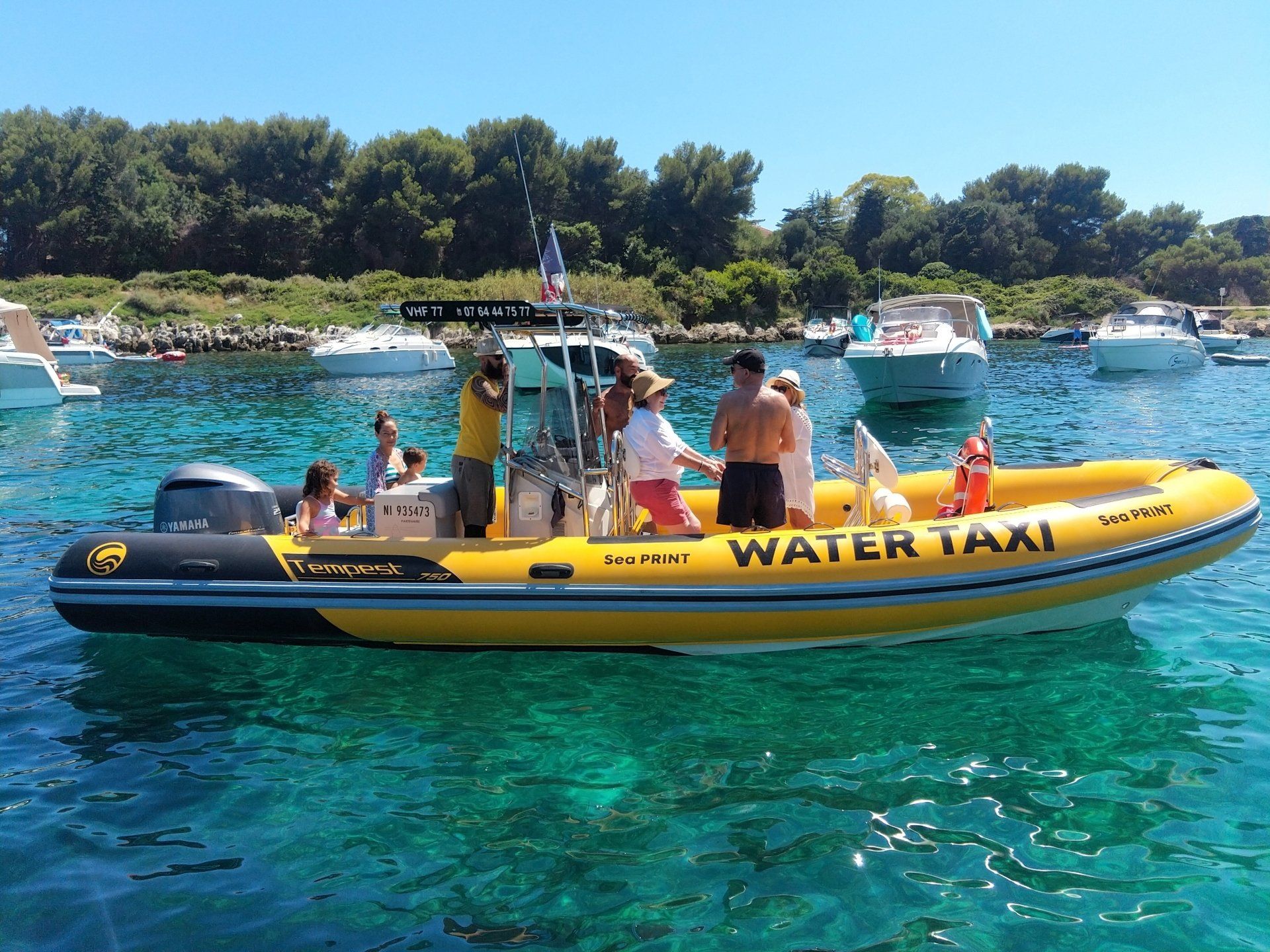 seaprint water taxi juan les pins golfe juan cannes mandelieu théoule îles de lérins taxi boat bateau taxi excursion en mer