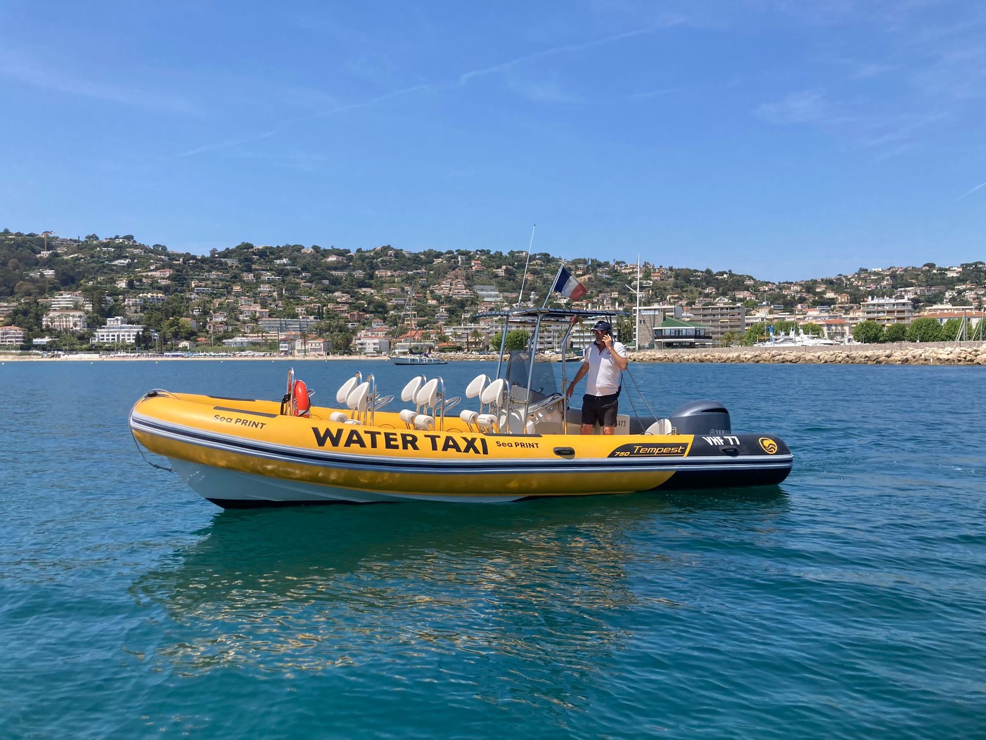 seaprint water taxi juan les pins golfe juan cannes mandelieu théoule îles de lérins taxi boat bateau taxi