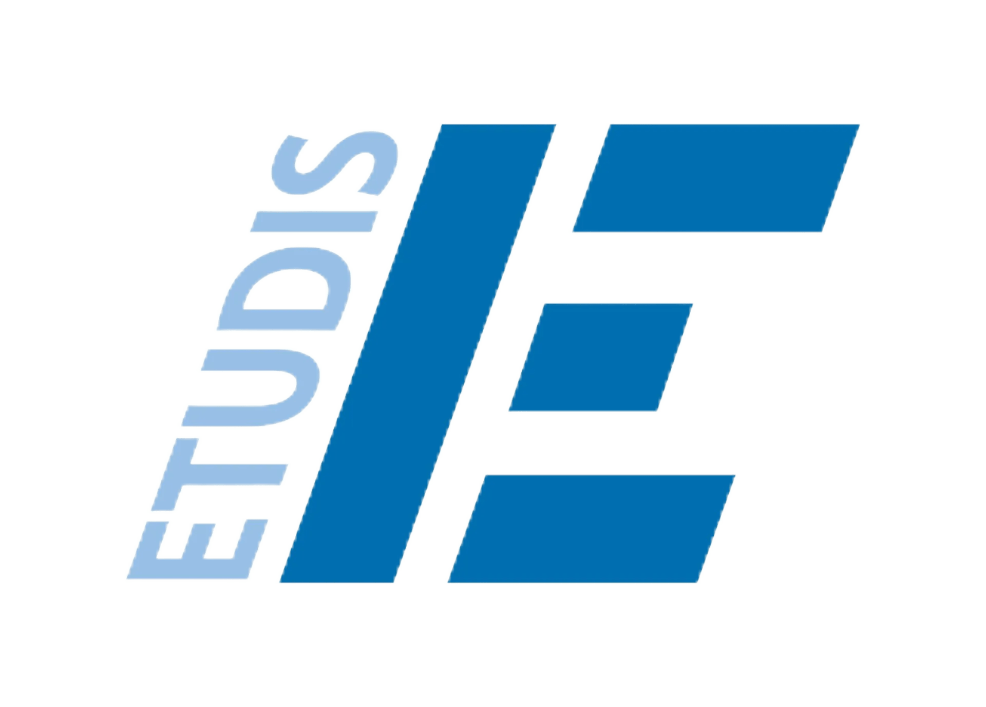 Logo de l'entreprise Etudis, E majuscule en bleu