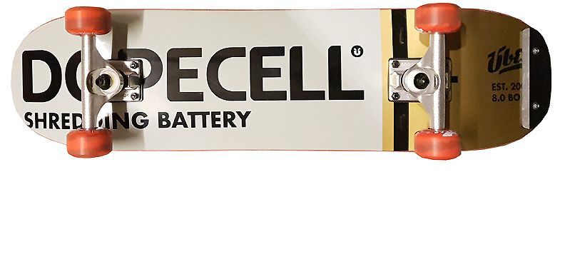 Über Dopcell White 7.5 Freestyle Skateboard Komplettboard