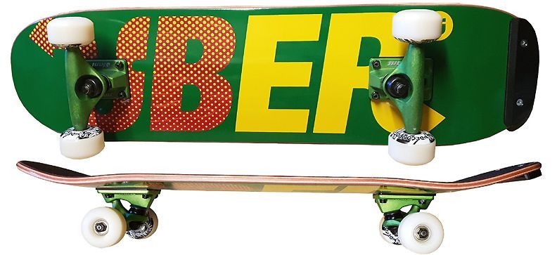 Über Logo Freestyle Skateboard Komplettboard 7.5