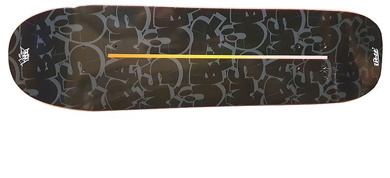 Freestyle Skateboard Deck Über Raws Black 7.5