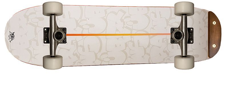 Freestyle Skateboard Über Raws White 7.5