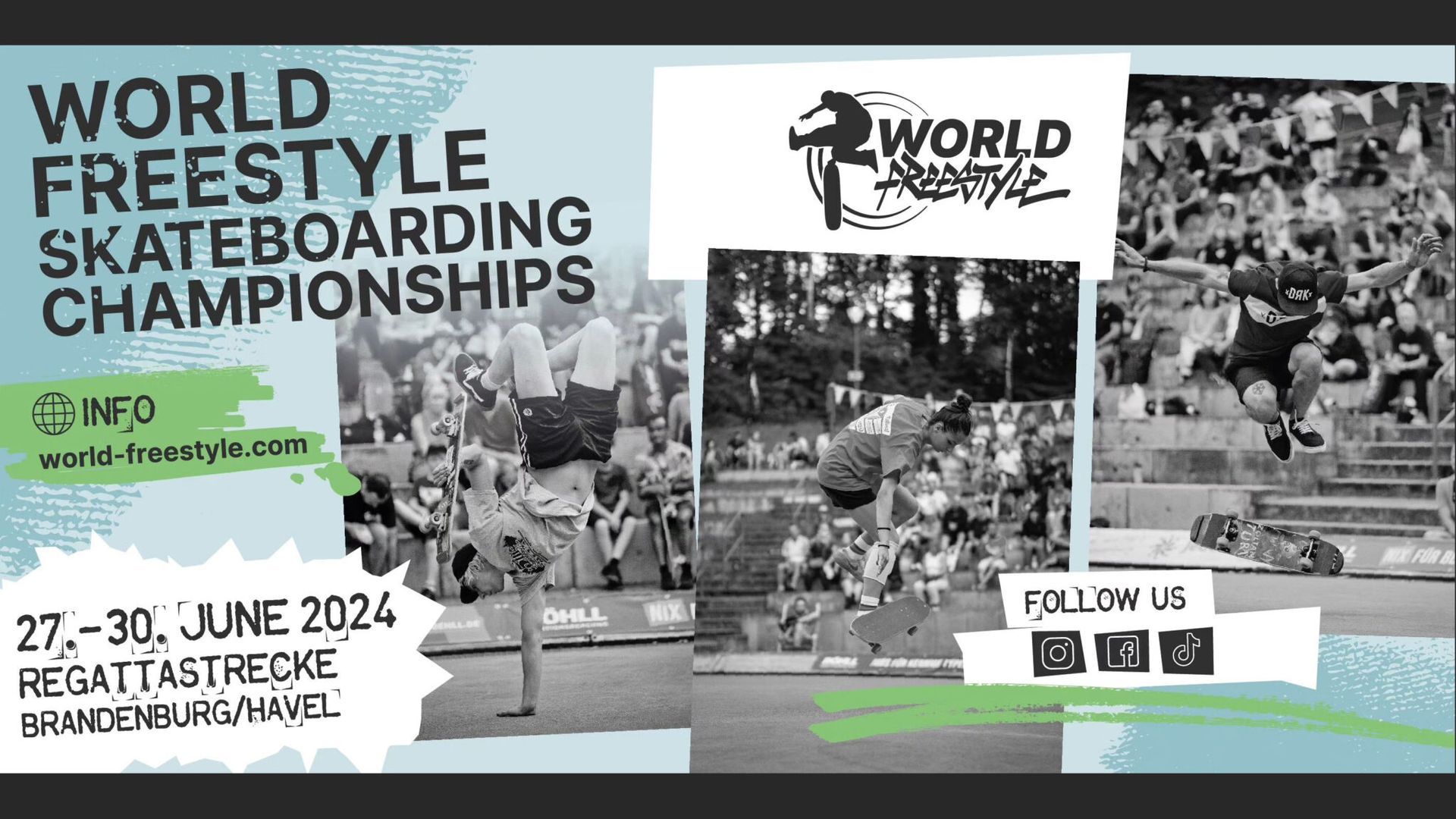 World Freestyle Skateboard Wettbewerb 2024 in Brandenburg, Deutschland.